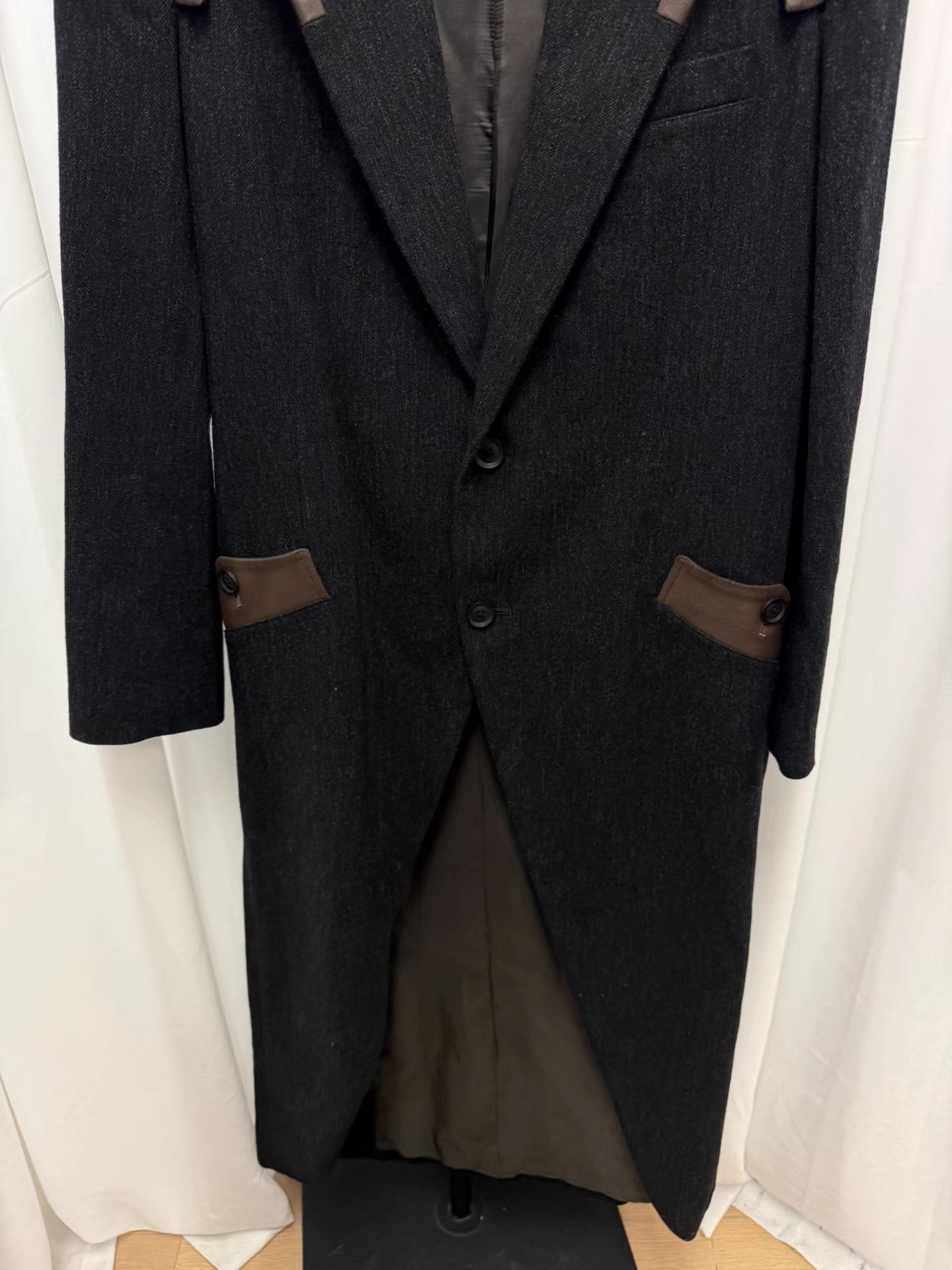 Yohji Yamamoto yohji yamamoto pour homme Leather-Paneled Coat K20 Size US M / EU 48-50 / 2 - 3 Thumbnail