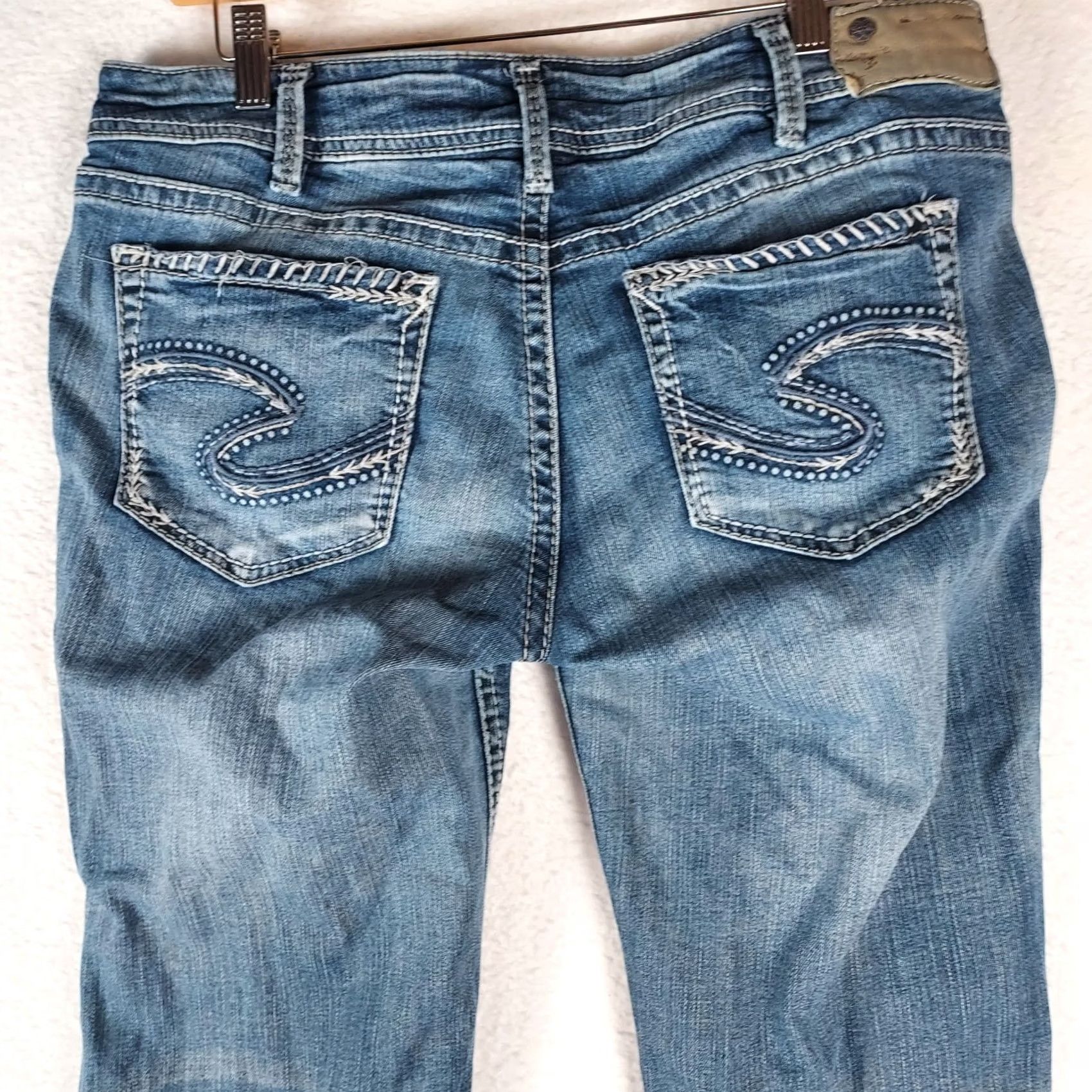 Silver Jeans Co. Silver Jeans Suki Mid Slim Boot Womens 31x31 Medium Wash Stretch Denim Jeans Size 24" / US 00 / IT 34 - 3 Thumbnail