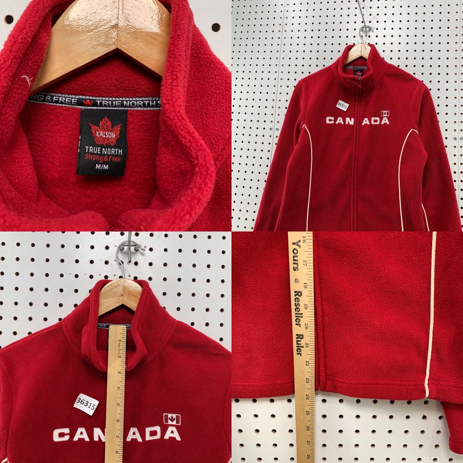 Vintage VINTAGE Canada Kalson Fleece Zip Sweatshirt Jacket Womens Medium Red Embroidered 19x24 Size M / US 6-8 / IT 42-44 - 8 Thumbnail