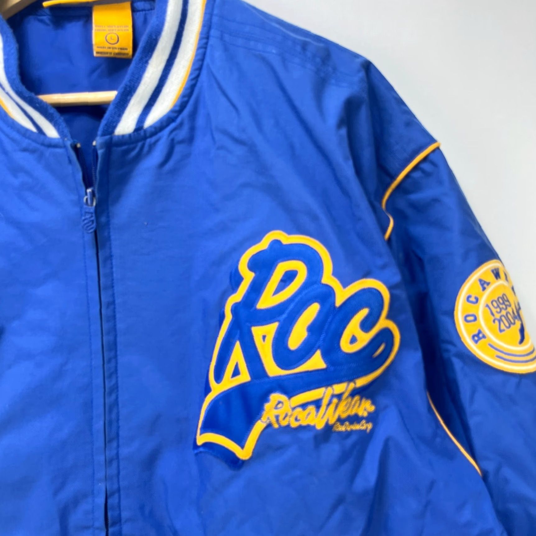 Rocawear VINTAGE Rocawear Varsity Jacket Zip Up L Large 90s Blue Nylon Men Size US L / EU 52-54 / 3 - 3 Thumbnail
