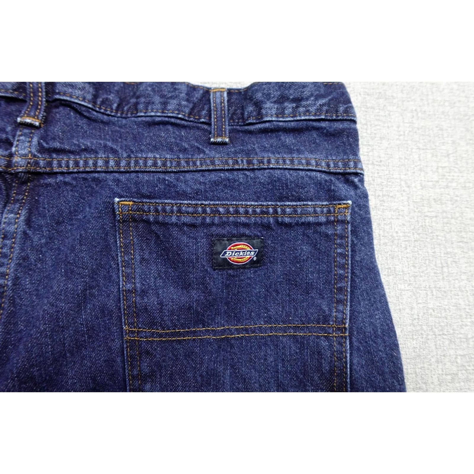 Dickies Dickies Jeans Mens 38x30 Relaxed Straight Denim Dark Blue 5-Pocket Work Pants Size US 38 / EU 54 - 2 Thumbnail