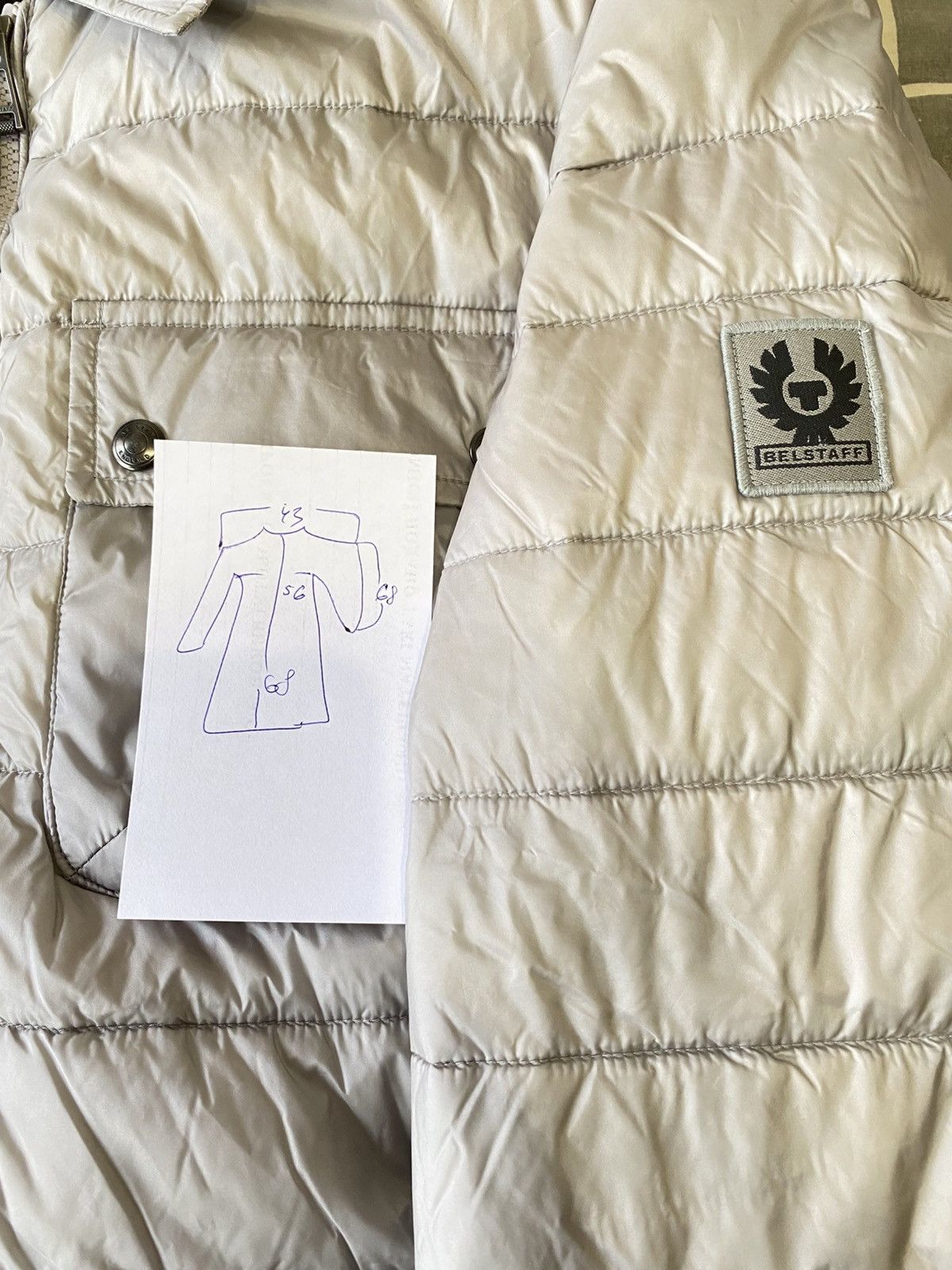 Vintage Belstaff Tour Old Silver Down Overshirt Jacket Size US L / EU 52-54 / 3 - 12 Thumbnail