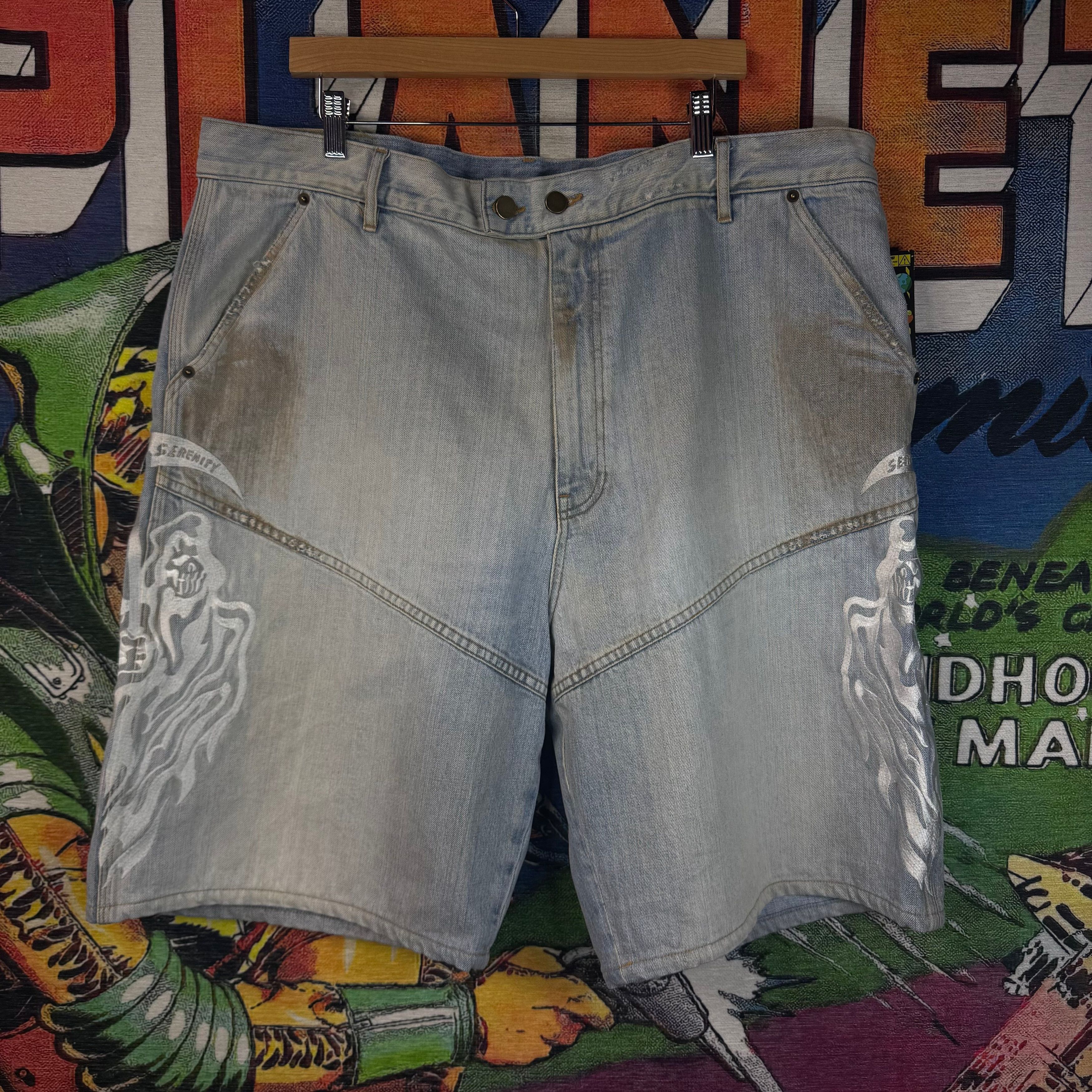 Warren Lotas Warren Lotas Baggy Motto Jean Shorts Size 40" Size US 40 / EU 56 - 1 Thumbnail