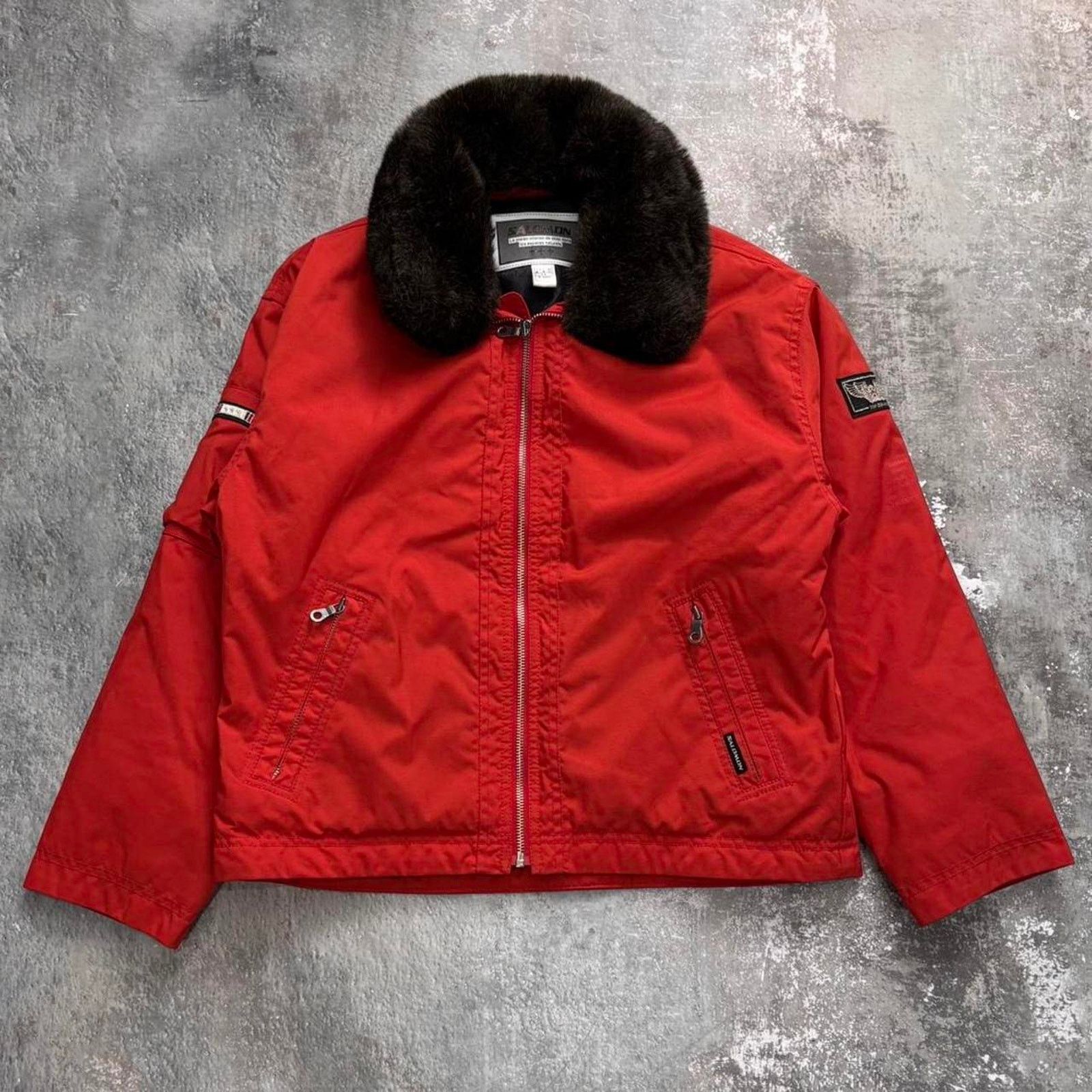 Salomon × Vintage Vintage 90s Salomon Ski Jacket. Top Squad Fur Collar. Small. Size US S / EU 44-46 / 1 - 1 Thumbnail