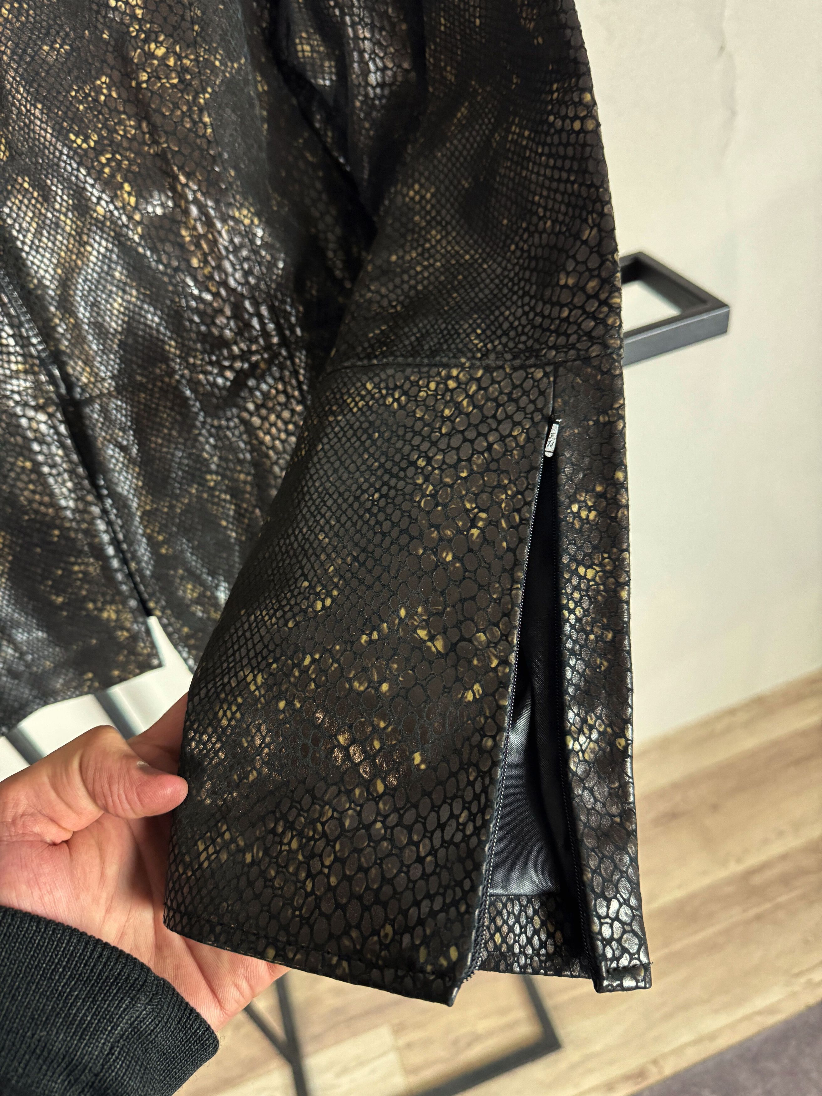 Yohji Yamamoto Black Snake Embossed Leather Jacket Minimal Archive Y2K Size US S / EU 44-46 / 1 - 10 Thumbnail