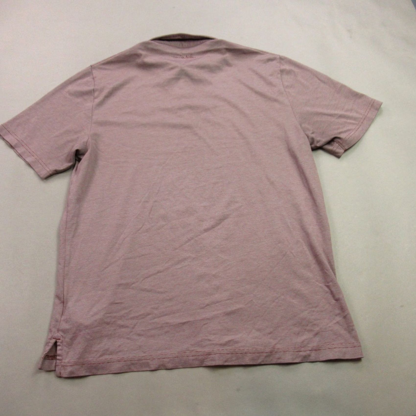TravisMathew Travis Mathew Mens Large Pink Polo Golf Shirt Short Sleeve Striped Outdoors Polo Size US L / EU 52-54 / 3 - 7 Thumbnail