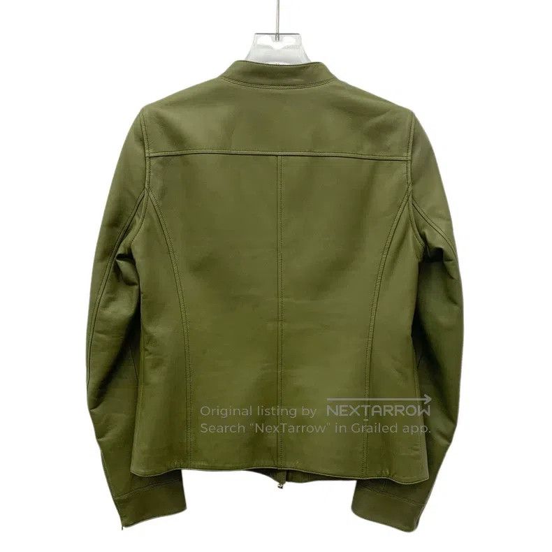 Loro Piana Loro Piana Green Lamb Leather Long Sleeve Jacket Size XS / US 0-2 / IT 36-38 - 2 Thumbnail