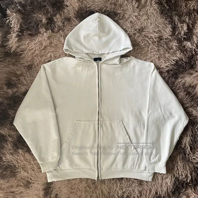 Balenciaga Balenciaga Back Colorful Foamed Slogan Logo Zip Hoodie Size US XS / EU 42 / 0 - 2 Thumbnail