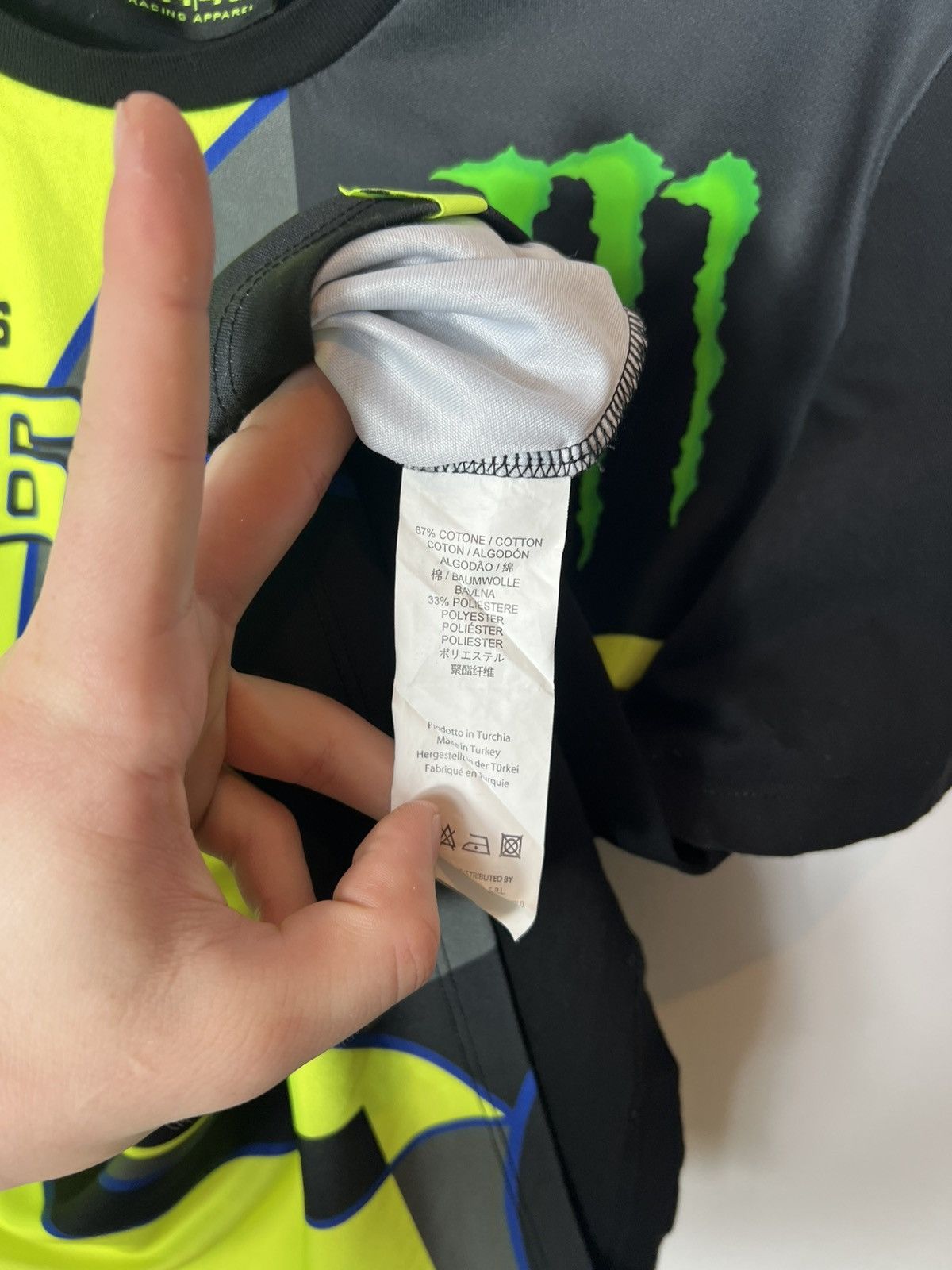 Yamaha MOTO GP YAMAHA MONSTER ENEGRY RACING VALENTINO ROSSI #46 TEE Size US S / EU 44-46 / 1 - 8 Thumbnail