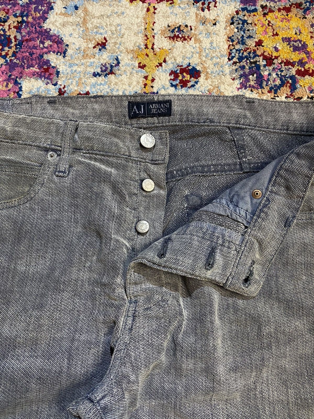 Giorgio Armani Giorgio Armani Fiocchi Snaps Grey Cotton Denim Jeans W36 Size US 36 / EU 52 - 9 Thumbnail