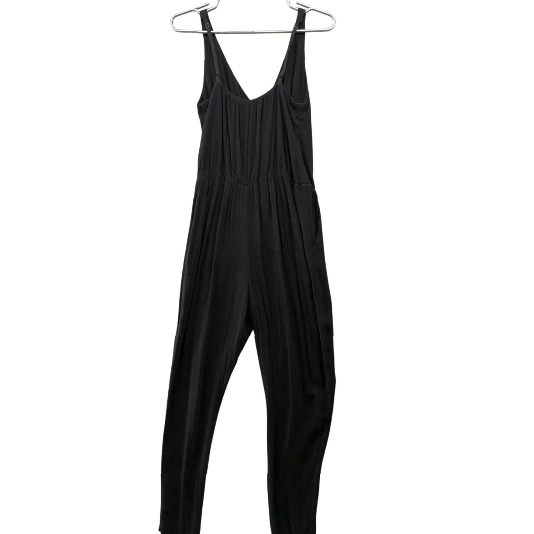 Zara Zara Black Sleeveless Jumpsuit Womens XS V-Neck Surplice Tapered Leg Crepe Casual Size 26" / US 2 / IT 38 - 2 Thumbnail