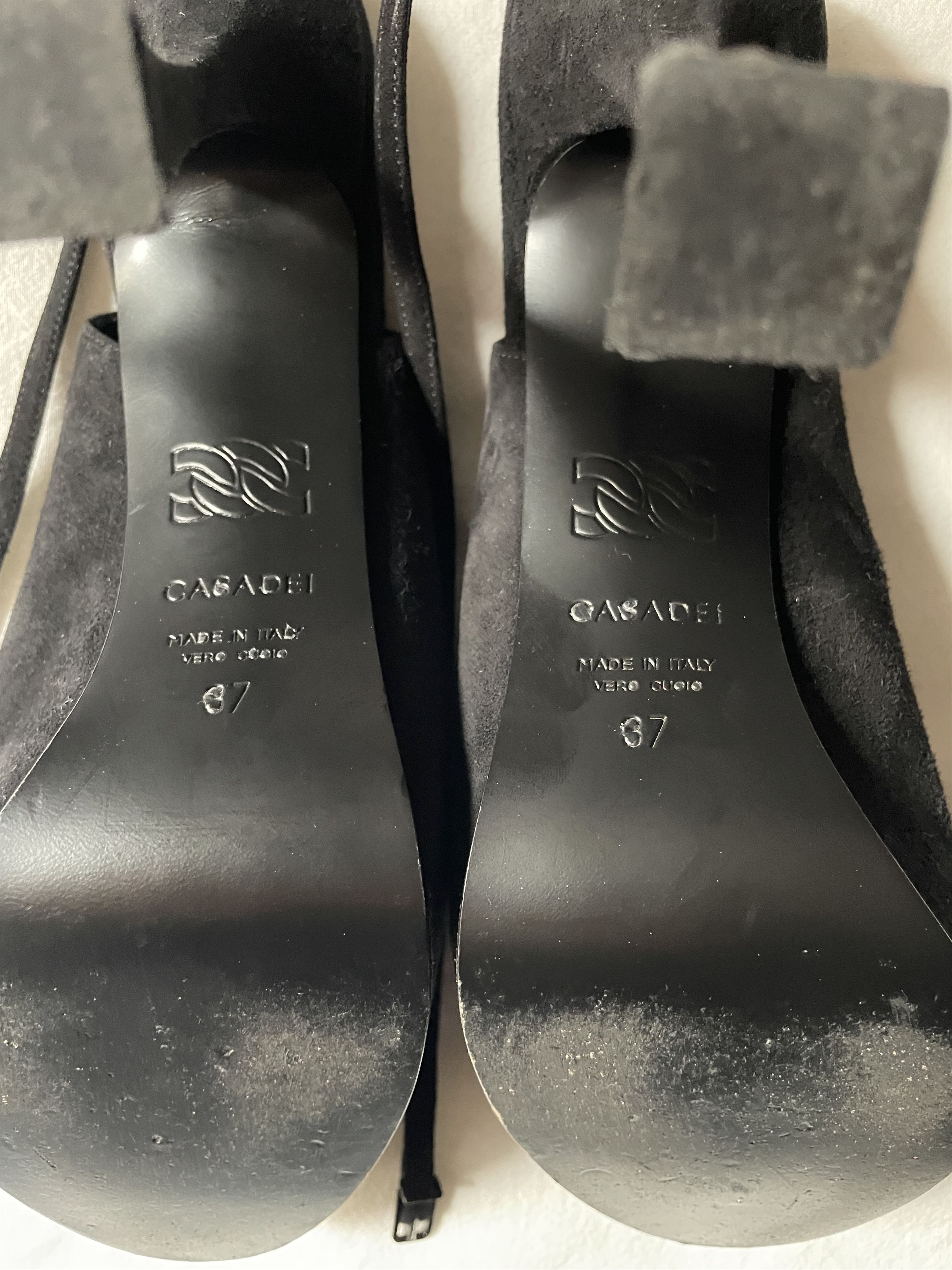 Casadei Casadei Black Suede Shoes Size US 7 / IT 37 - 8 Thumbnail