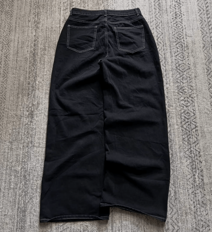 Japanese Brand Graphic Denim Jeans Black Size US 36 / EU 52 - 3 Thumbnail