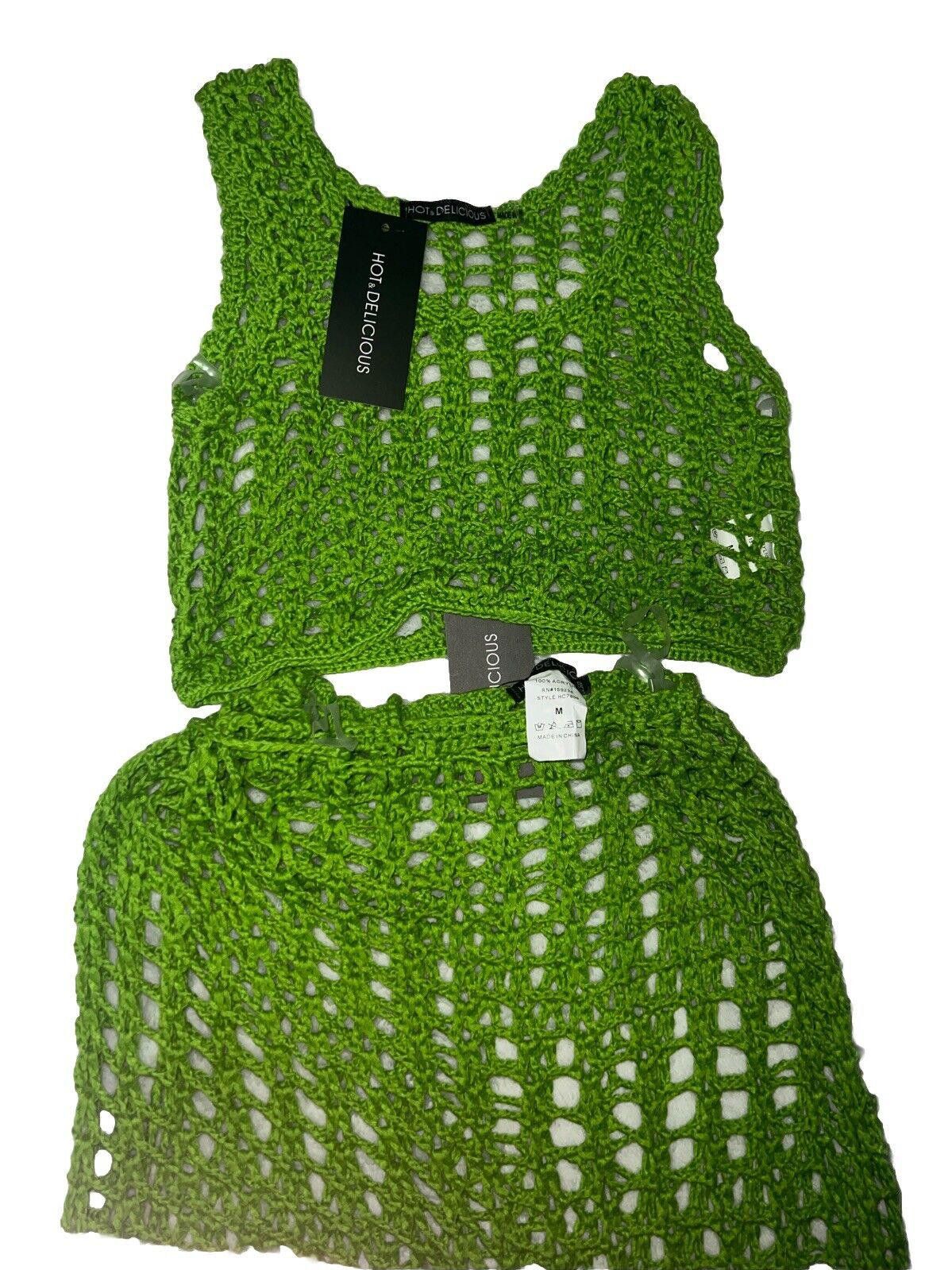Designer Med Dolls Kill Sage Desert Dancing Crochet Pants Set NWT Size ONE SIZE - 3 Thumbnail