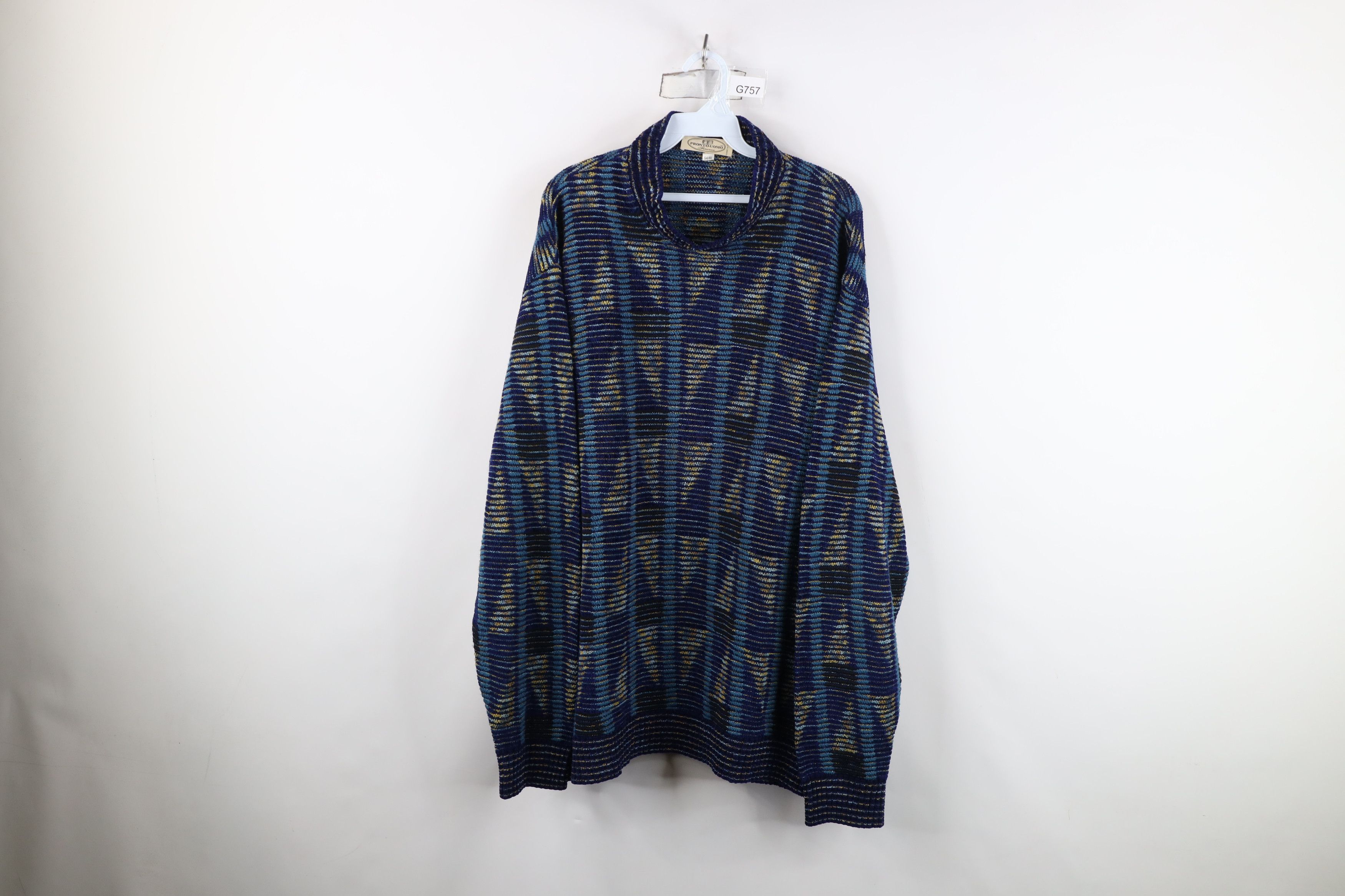 Vintage Vintage 90s Coogi Style Geometric Ribbed Knit Sweater Size US XL / EU 56 / 4 - 1 Thumbnail