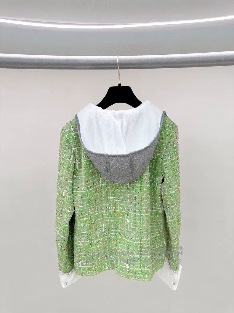 Chanel Chanel 25C Early Spring Green Tweed Coat Size XS / US 0-2 / IT 36-38 - 2 Thumbnail