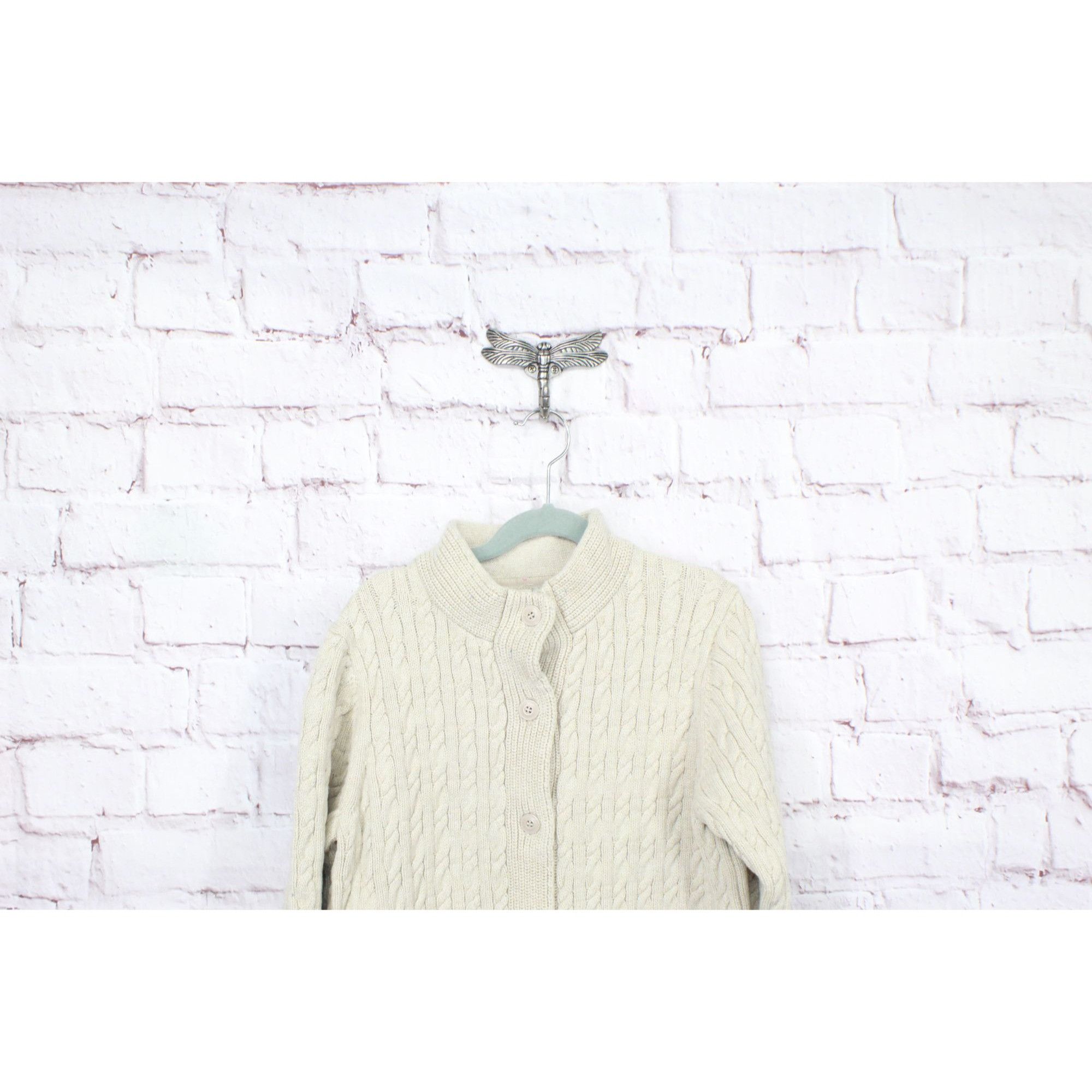 L.L. Bean LL Bean Double L Mixed Cable Sweater Button Front Cardigan Size M / US 6-8 / IT 42-44 - 2 Thumbnail