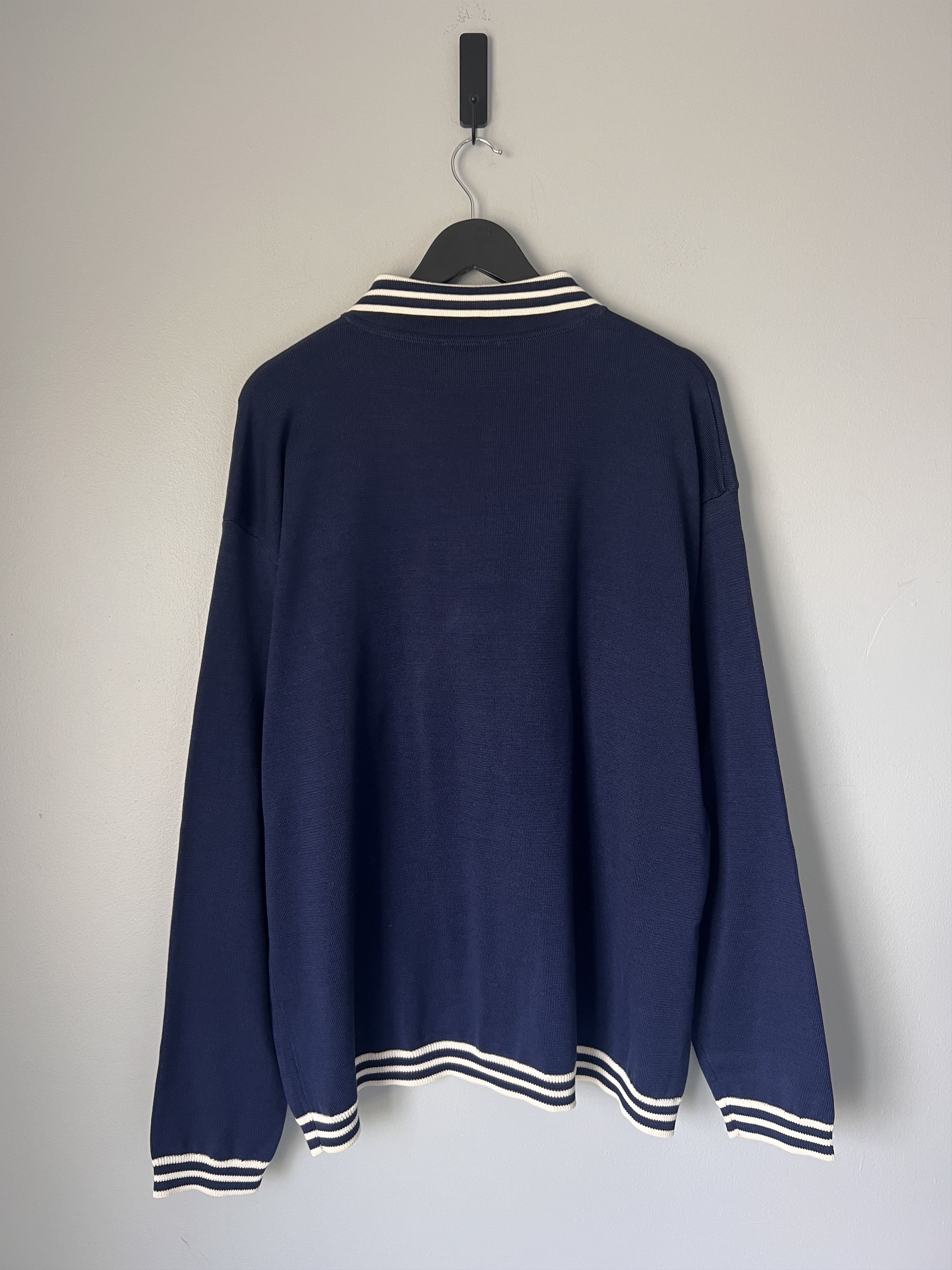 Bode Bode Club Long Sleeve Polo in Navy Size US XL / EU 56 / 4 - 5 Thumbnail