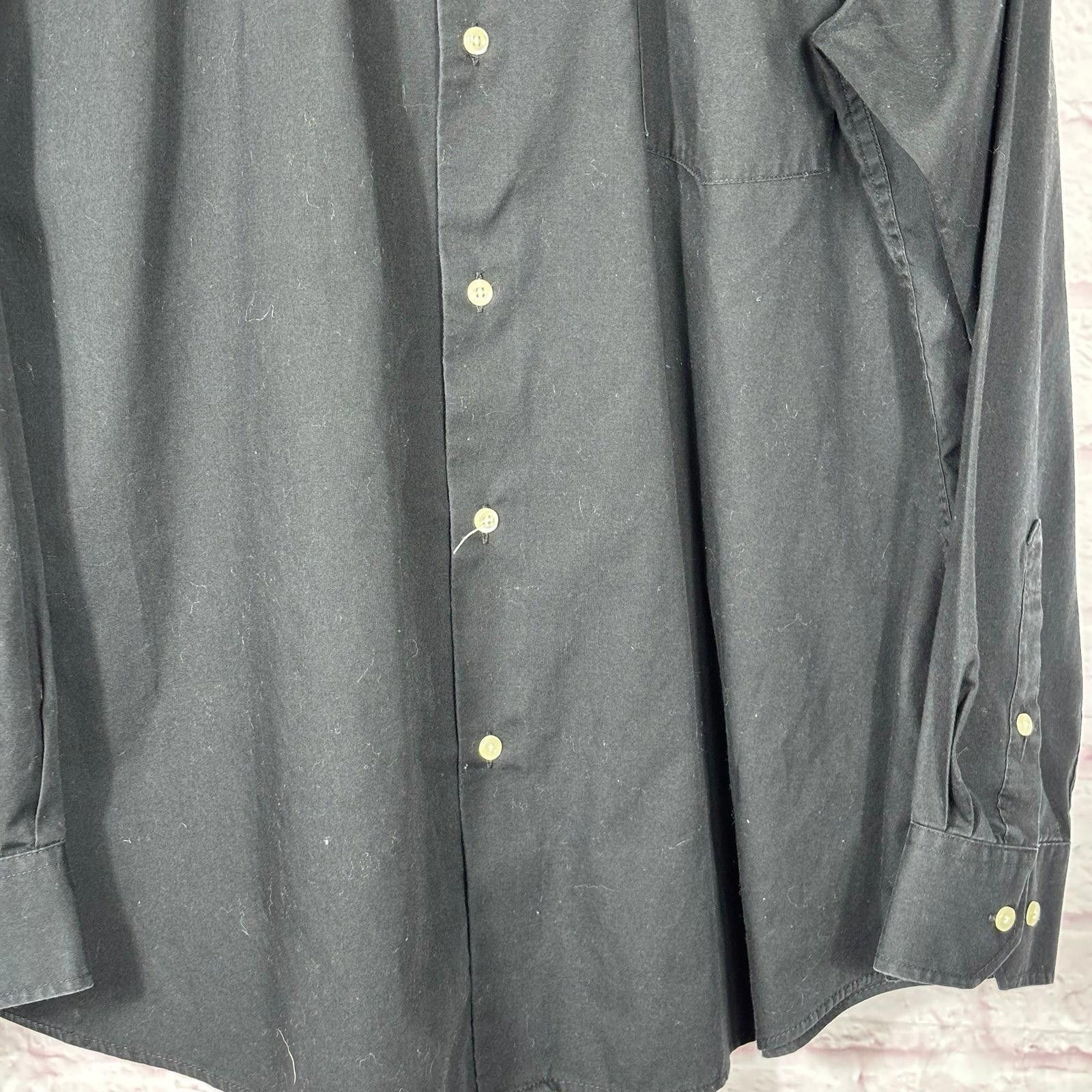 Covington Covington Men's Wrinkle Free Black Dress Shirt 17 1/2 36-37 Size US M / EU 48-50 / 2 - 4 Thumbnail