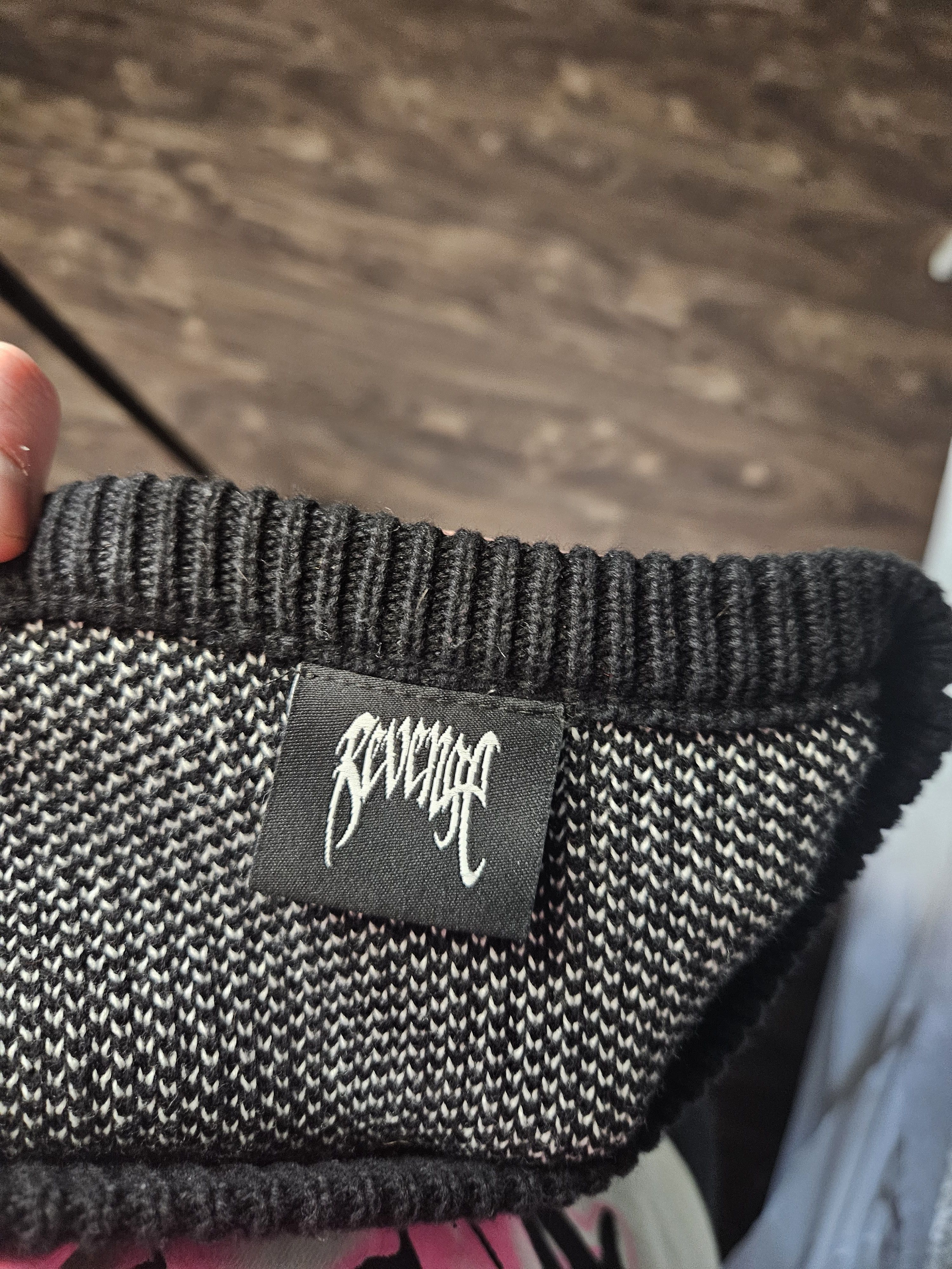 Revenge Revenge Black Knit Cherub Crewneck Sweater Size US XL / EU 56 / 4 - 4 Thumbnail