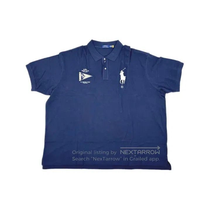 Polo Ralph Lauren Polo Ralph Lauren Solid Big Horse Embroidery Polo Shirt. Size US XL / EU 56 / 4 - 2 Thumbnail