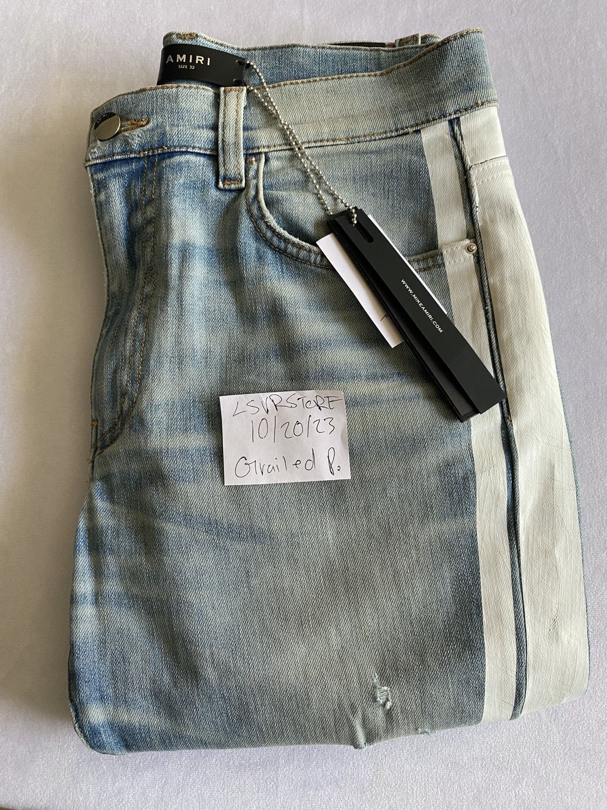 Amiri AMIRI Track Jean LT Indigo 32 OG - Gently Used* Size US 32 / EU 48 - 4 Thumbnail