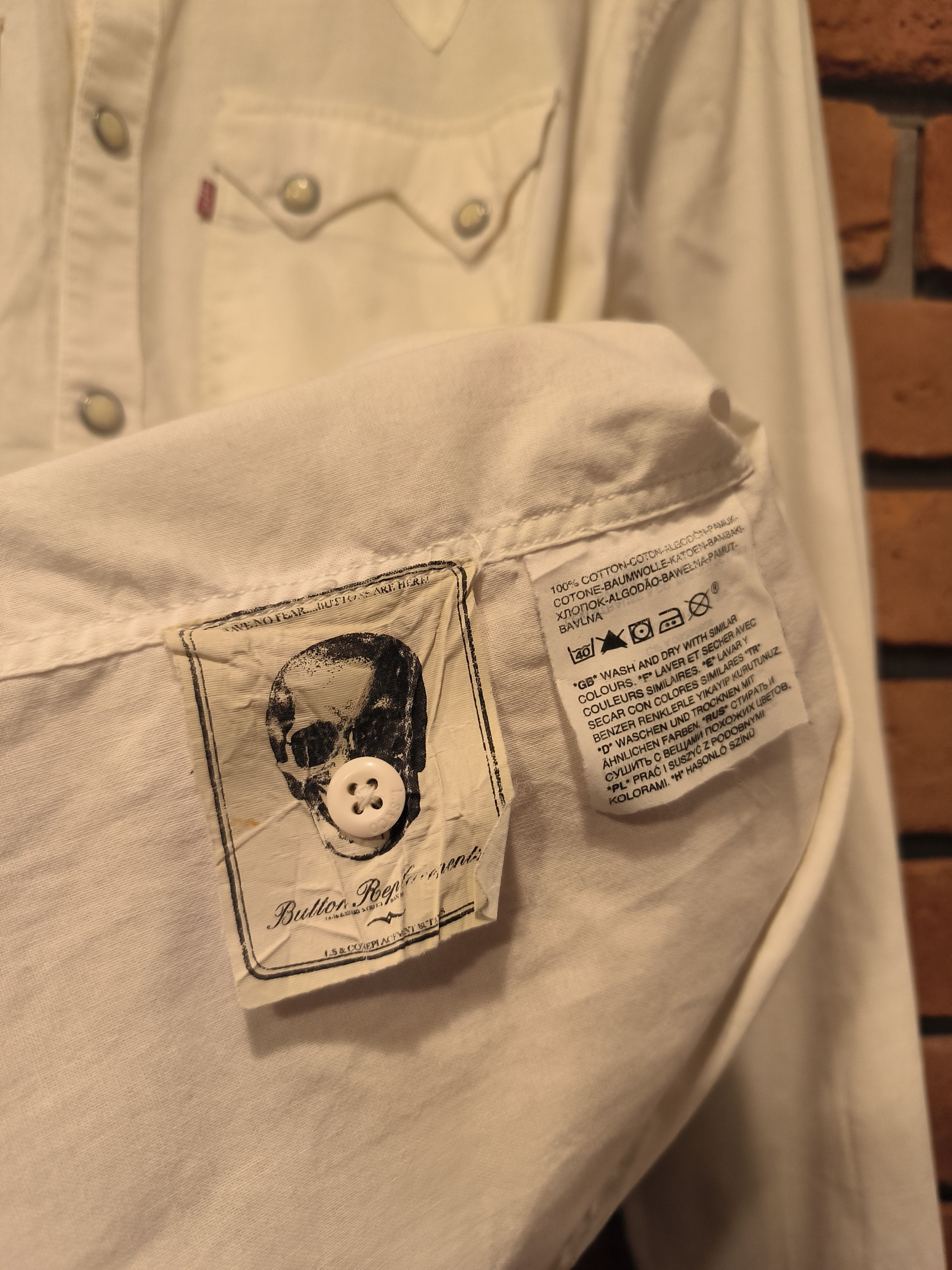 Levi's × Vintage Vintage Levi's Shirt White Button-Up Long Sleeve Logo Size US XL / EU 56 / 4 - 6 Thumbnail