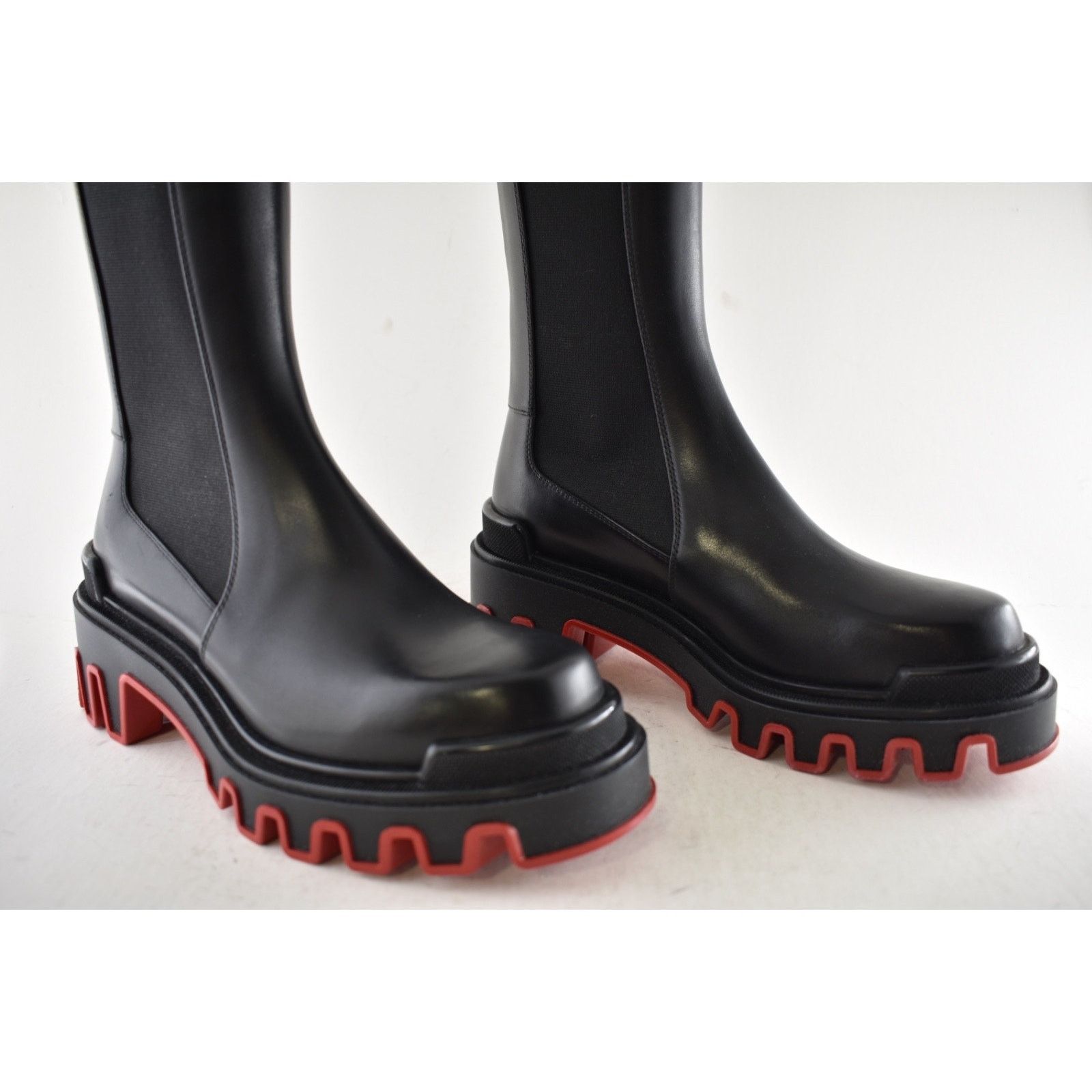 Christian Louboutin Louboutin Marchacroche Dune Botta Black Leather Boot 40 Size US 10 / IT 40 - 7 Thumbnail
