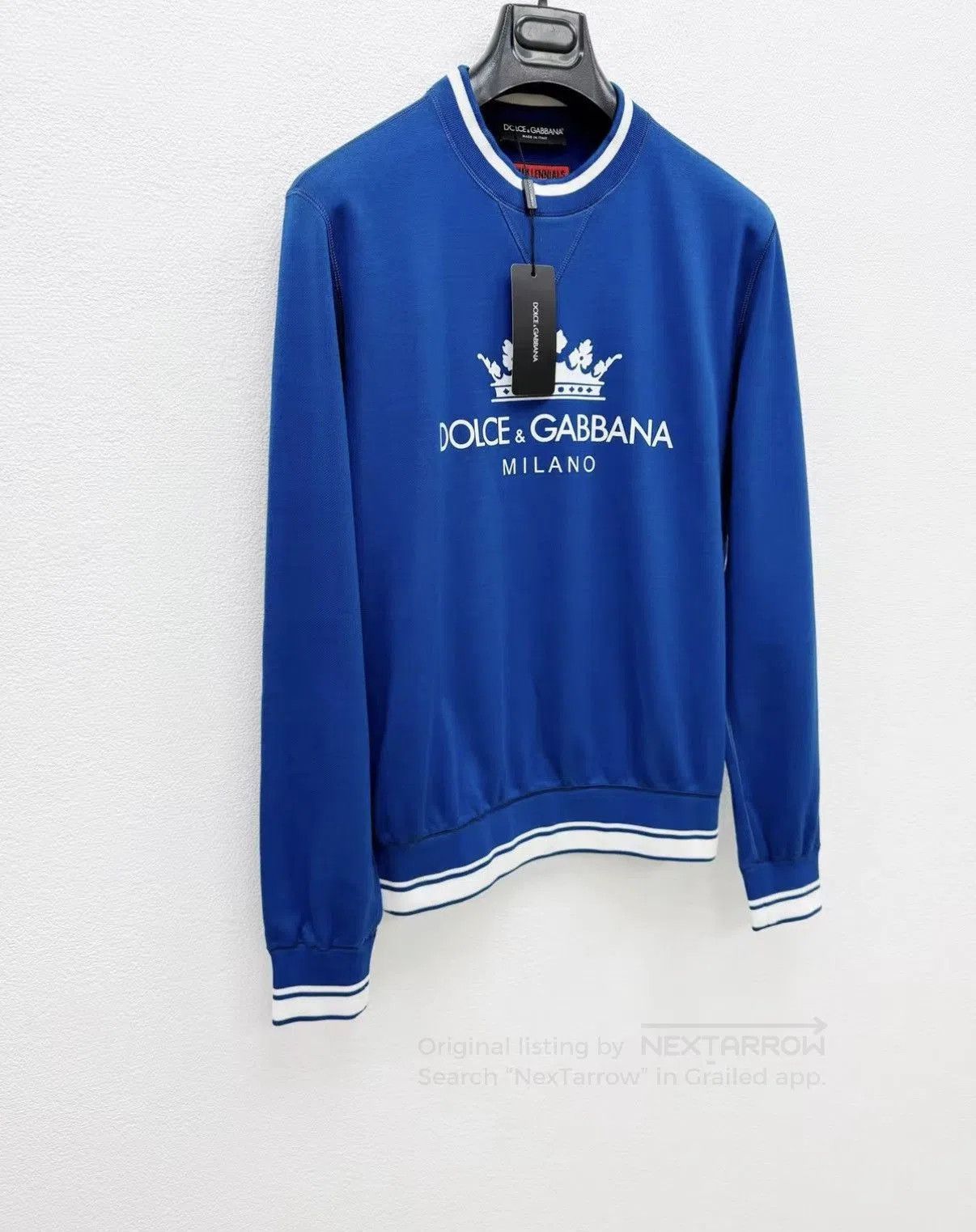 Dolce & Gabbana Blue Crew Neck Long Sleeve Sweatshirt. Size US S / EU 44-46 / 1 - 2 Thumbnail
