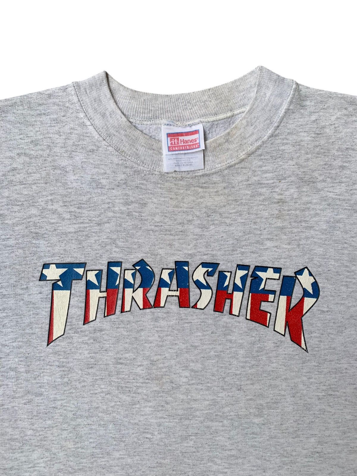Thrasher Vintage 1990' Thrasher Skateboards Patrot Logo Size US M / EU 48-50 / 2 - 2 Thumbnail