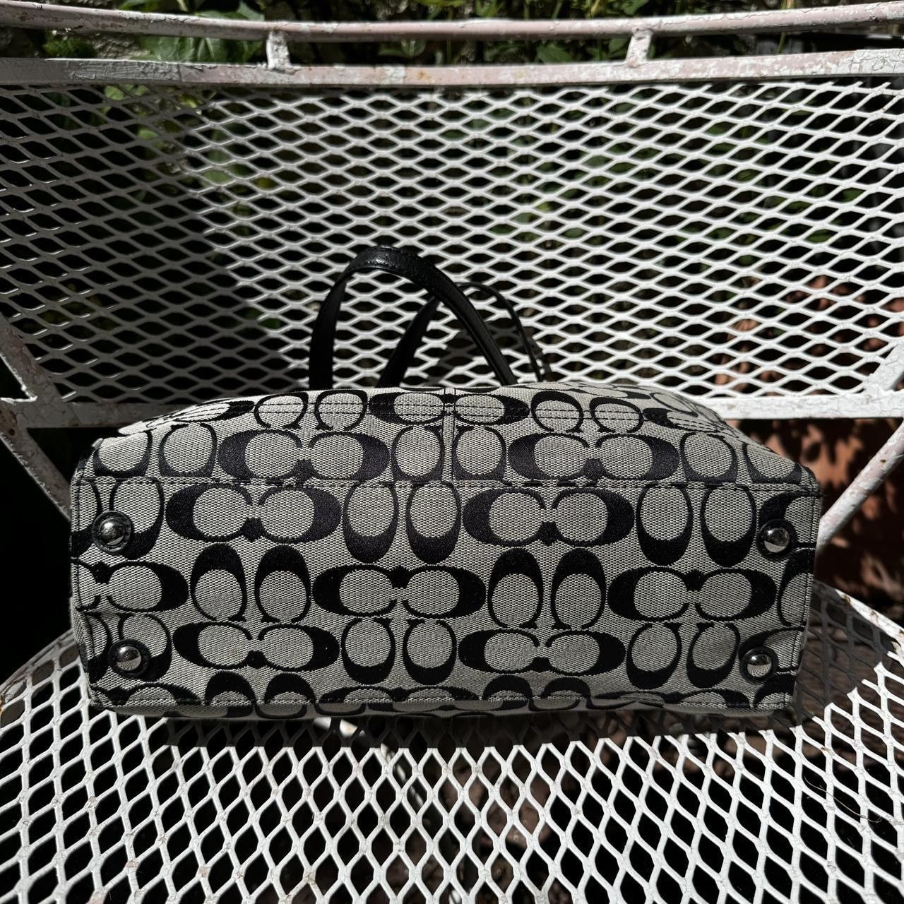 Coach Coach Black Monogramed Turnlock Shoulder Bag Size ONE SIZE - 3 Thumbnail