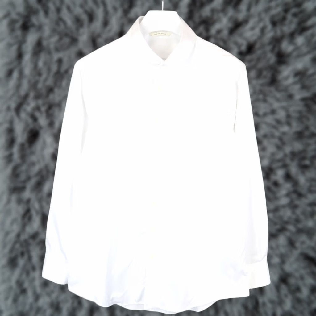 Suitsupply SUITSUPPLY Shirt XL White Extra Slim Fit Formal Shawl Collar Button Men's Size 46R - 1 Thumbnail