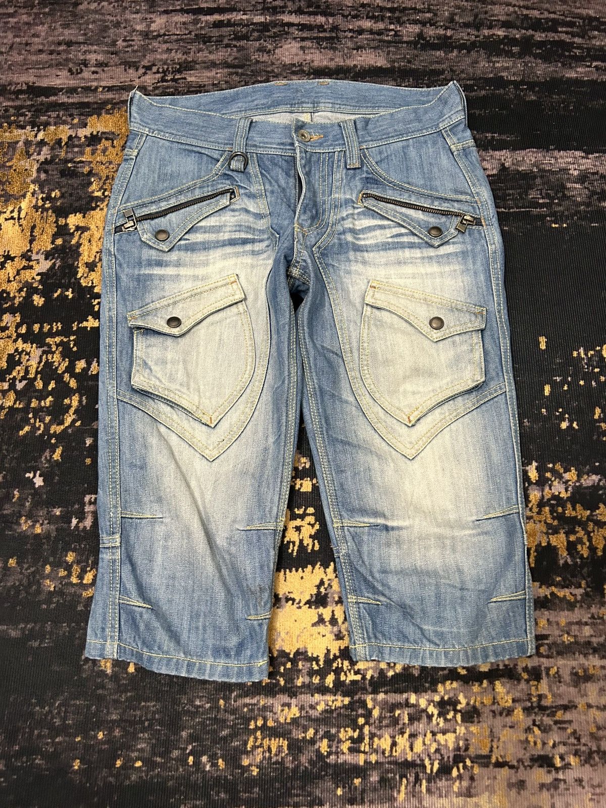 Japanese Brand Hideaways Nicole Multipocket Short Jeans Size US 31 - 2 Thumbnail