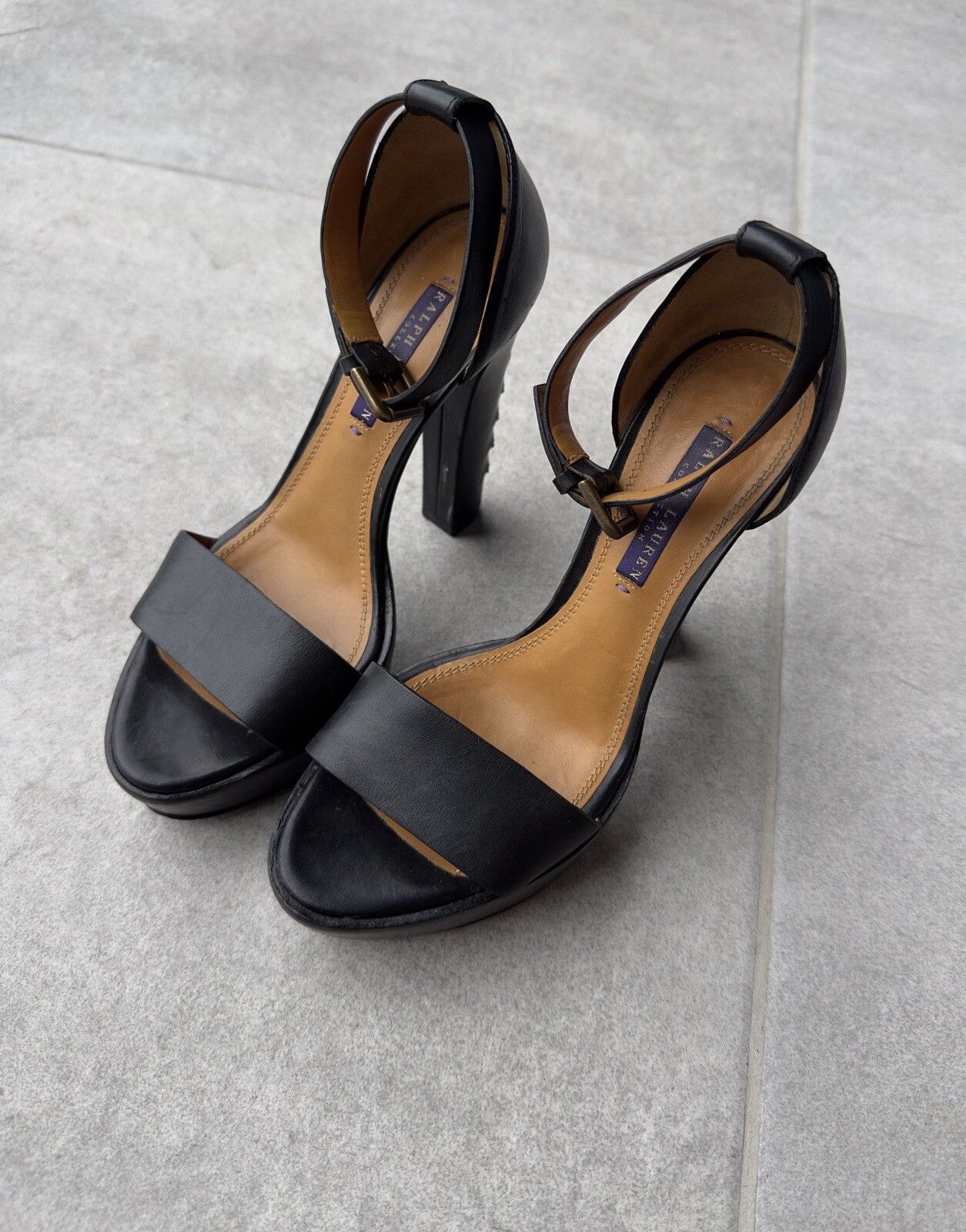 Ralph Lauren Purple Label Ralph Lauren Purple Label Womens High Heels Leather Sandals Size US 7 / IT 37 - 6 Thumbnail