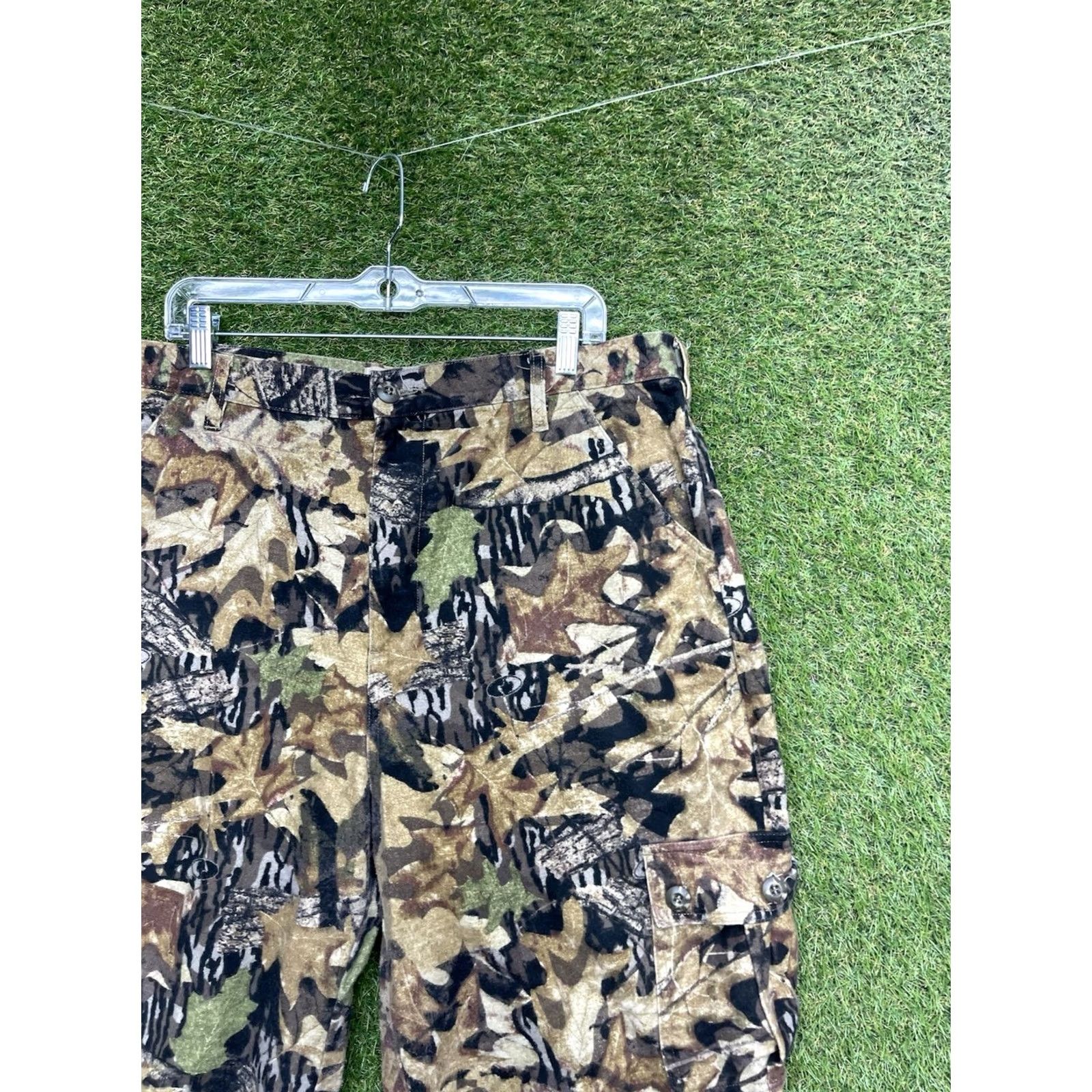 Vintage VINTAGE Mossy Oak Break Up Cargo Pants Mens L Brown Camouflage 5-Pocket Zipper Button Cargo Straight Mens Size US 33 - 3 Thumbnail