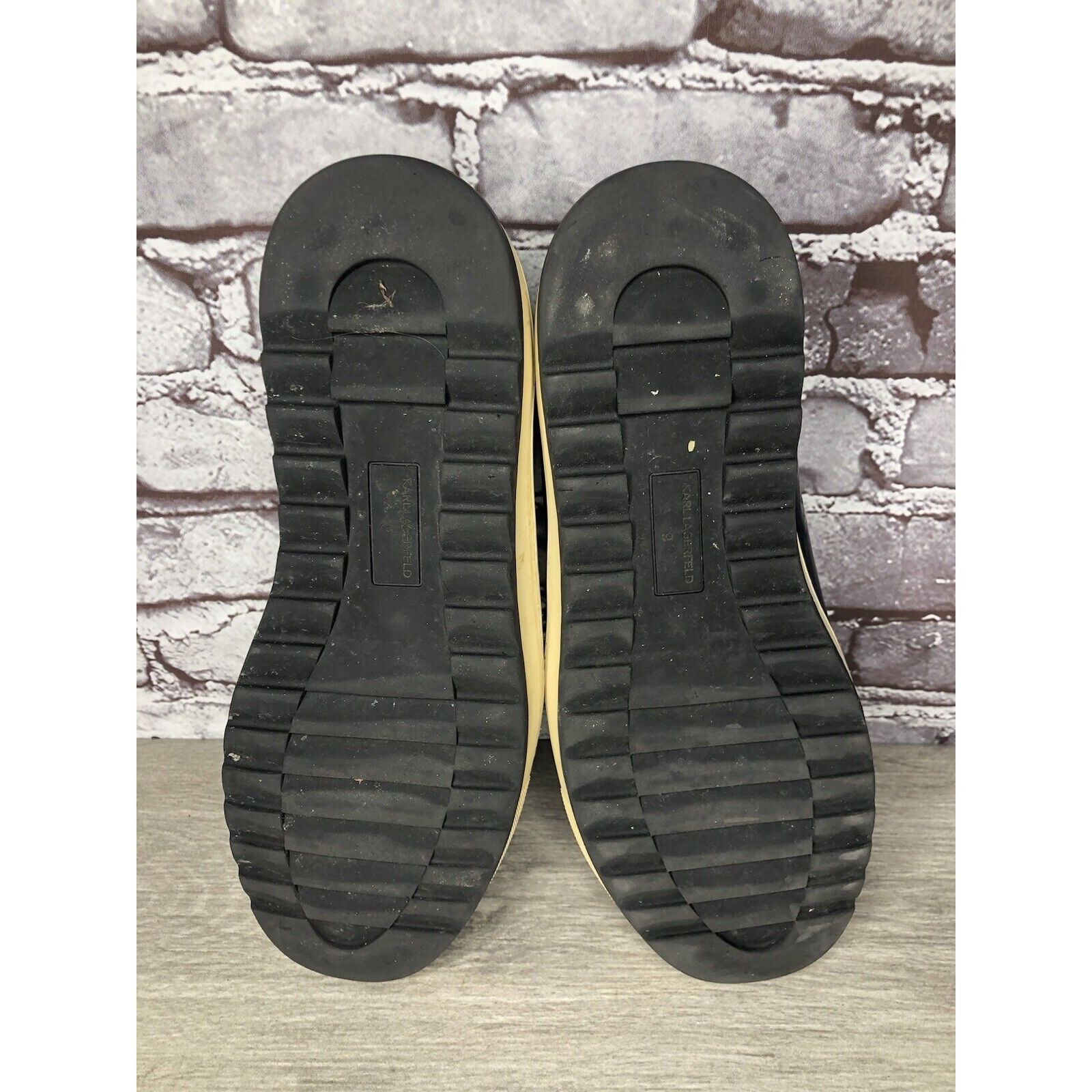 Karl Lagerfeld KARL LAGERFELD Navy Blue Patent Leather Lace Up Sneakers Sho Size US 9 / EU 42 - 8 Thumbnail