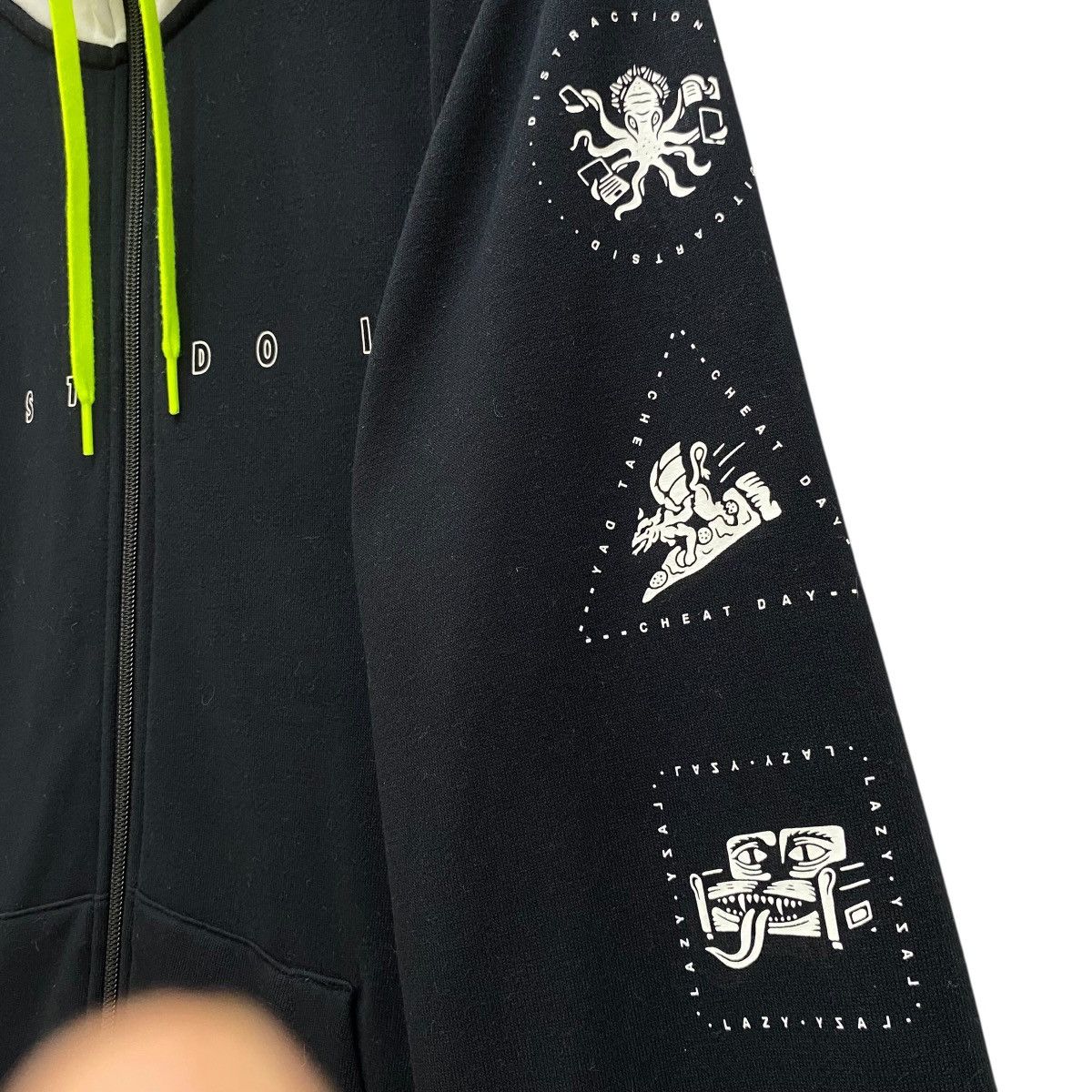 Nike Nike Dri-Fit Full Zip Hoodie Black Neon Graphic Small Size US S / EU 44-46 / 1 - 7 Thumbnail