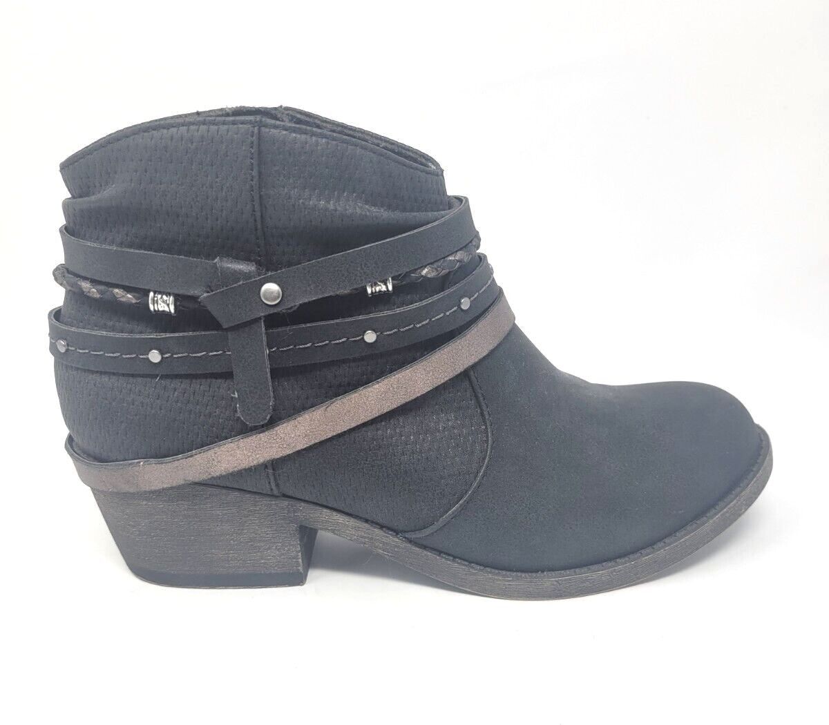 Other SO Women Ankle Booties Block Heel Braided Strap Sz 6.5 Size US 6.5 / IT 36.5 - 2 Thumbnail