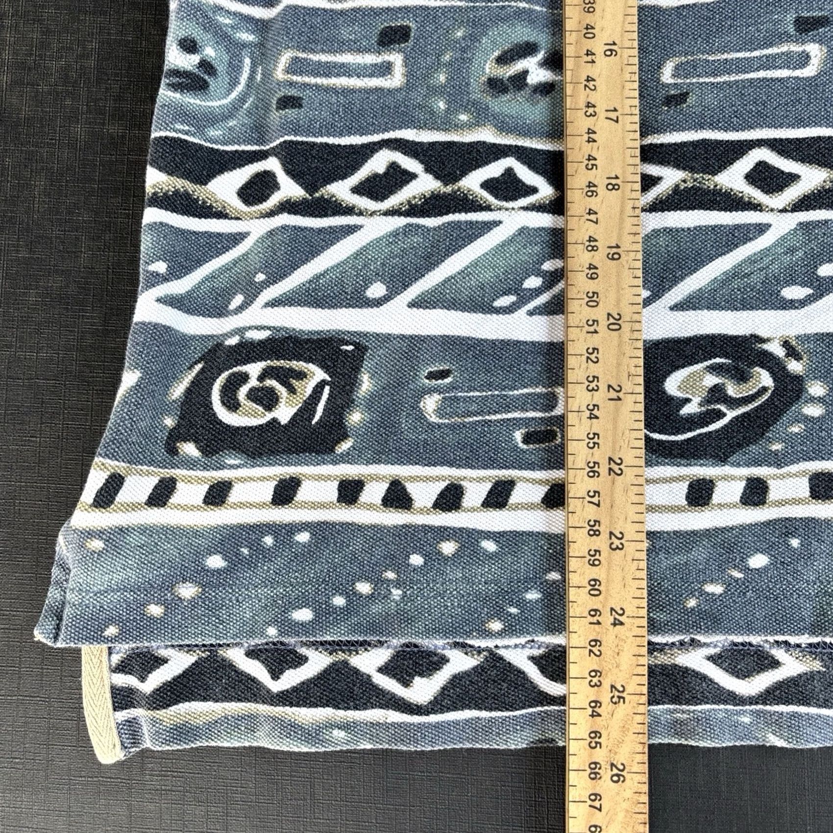 Guess VINTAGE GUESS Polo Shirt Denim Collar Geometric Short Sleeve 90s AOP M/L Mens Size US M / EU 48-50 / 2 - 3 Thumbnail