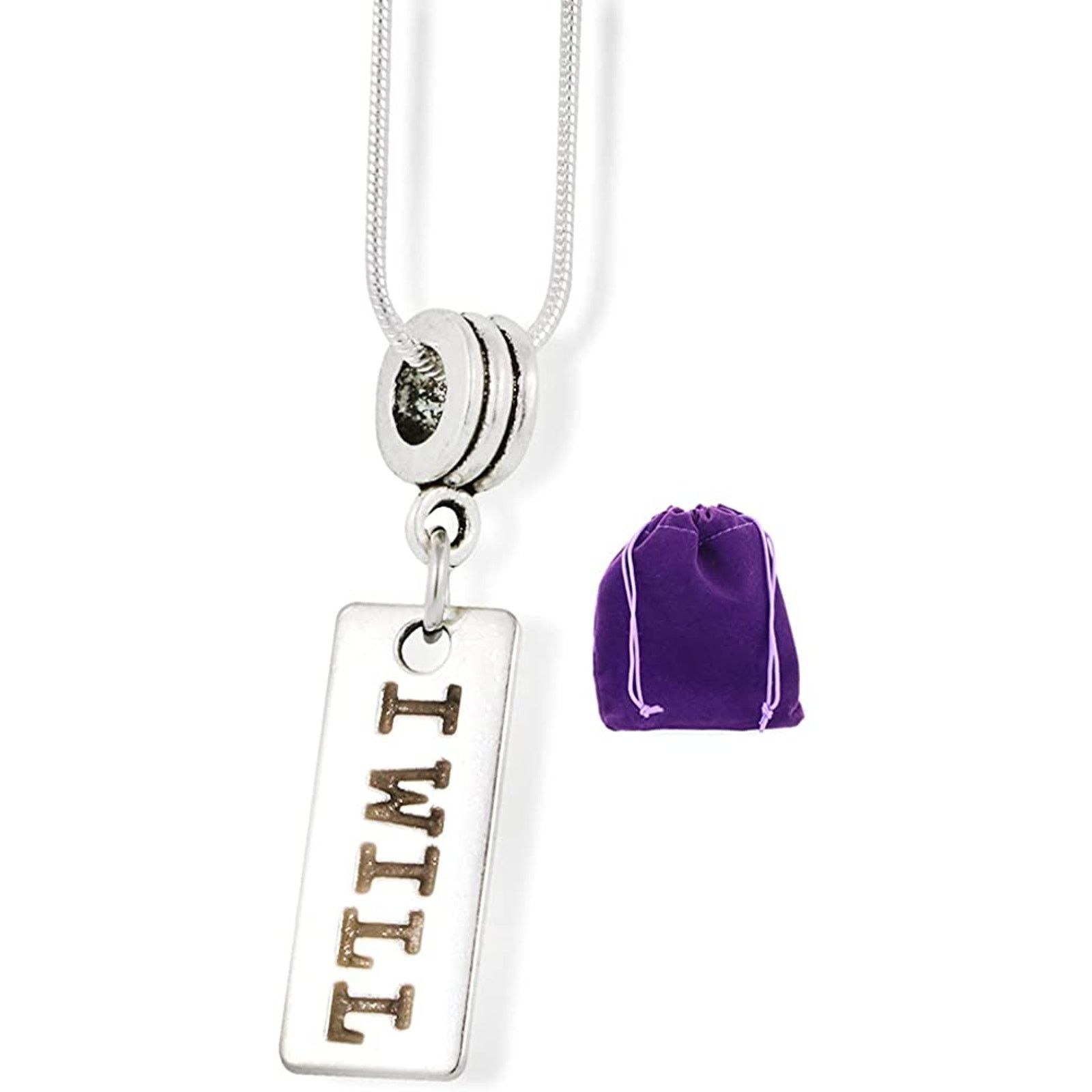 & Other Stories I Will Inspirational Inspire Charm Snake Chain Necklace Size ONE SIZE - 1 Thumbnail