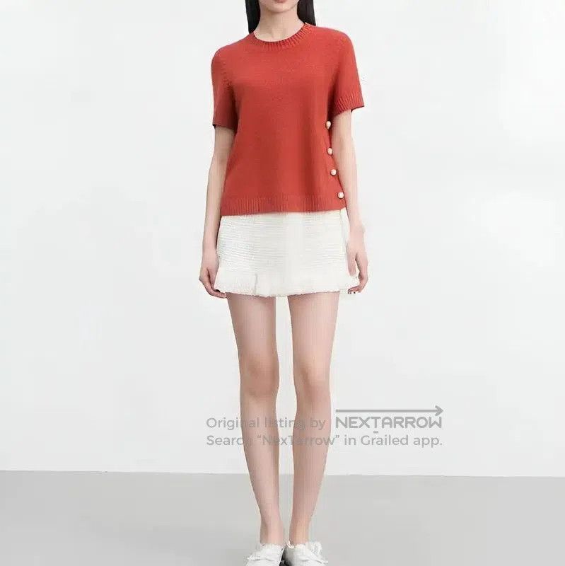 Chanel Chanel Short Sleeve Cashmere Sweater in Watermelon . Size S / US 4 / IT 40 - 2 Thumbnail