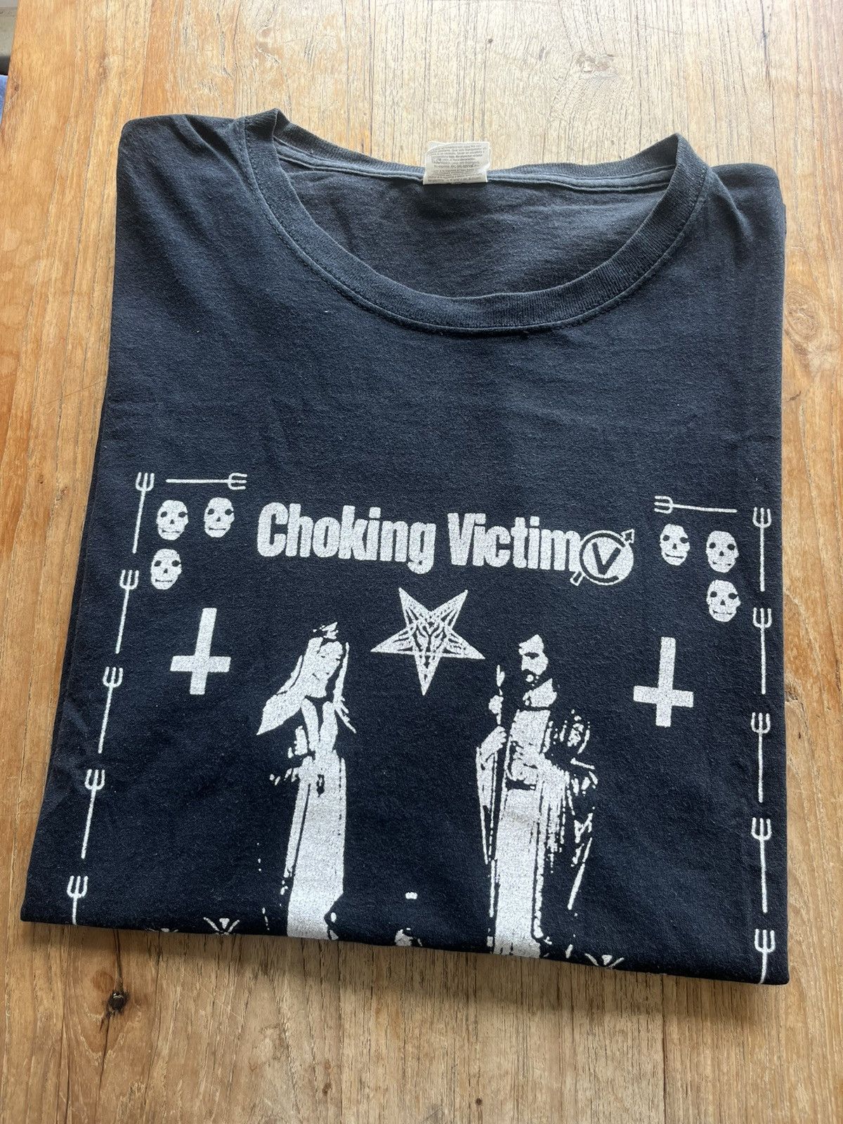 Band Tees choking Victim No Gods / No Managers 00’s T-shirt Size US XL / EU 56 / 4 - 1 Thumbnail