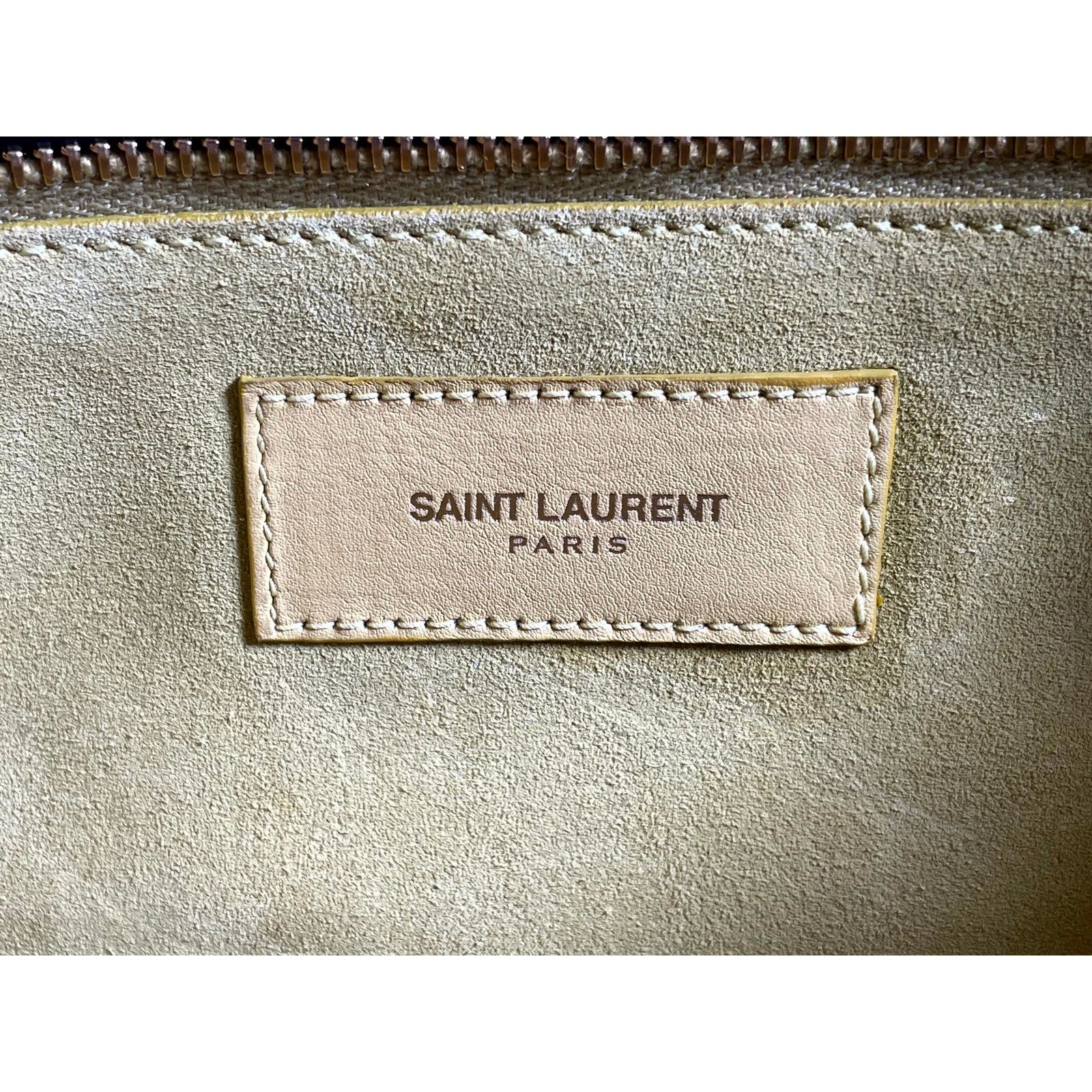 Saint Laurent Paris YSL Chyc Leather Classic Y Yellow Crossbody Bag Size ONE SIZE - 3 Thumbnail