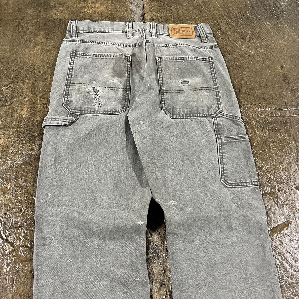Carhartt × Vintage Crazy Carhartt Style Faded Carpenter Pants Workwear Skater Size US 34 / EU 50 - 5 Thumbnail