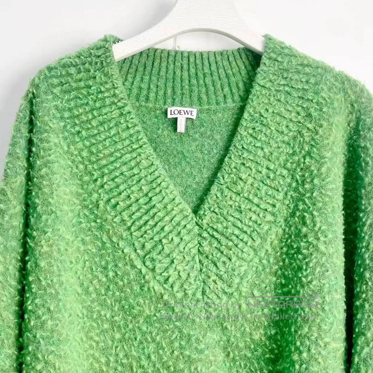 Loewe LOEWE SS23 Green V-Neck Sweater. Size US S / EU 44-46 / 1 - 2 Thumbnail