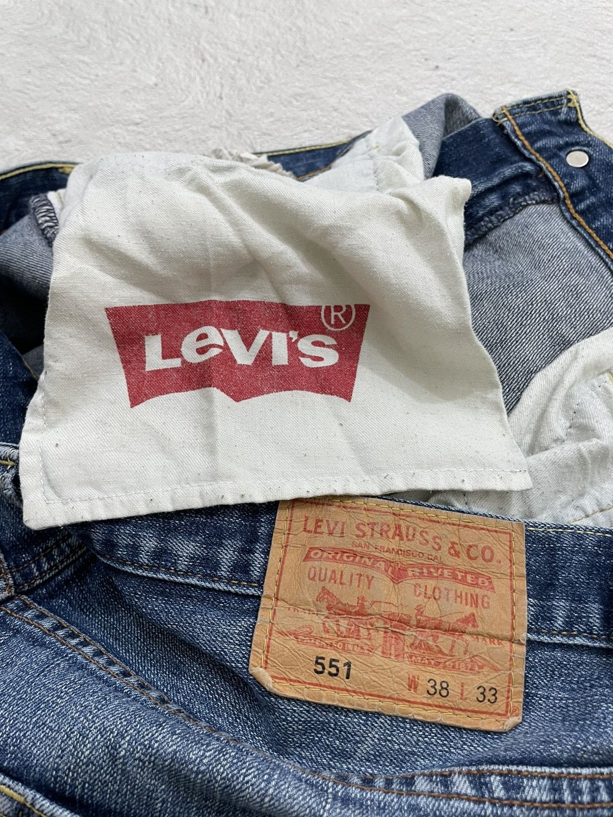 Levi's Levis 551 Vintage Stonewash Denim Size US 37 - 3 Thumbnail
