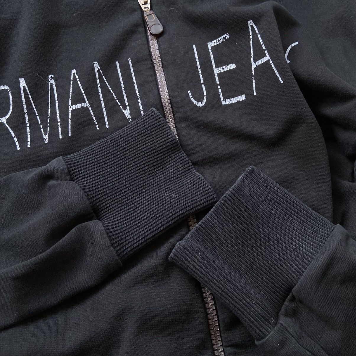 Armani 📌 Crazy Vintage Armani Jeans Crop Y2K Zip-Up Hoodie Size M / US 6-8 / IT 42-44 - 13 Thumbnail