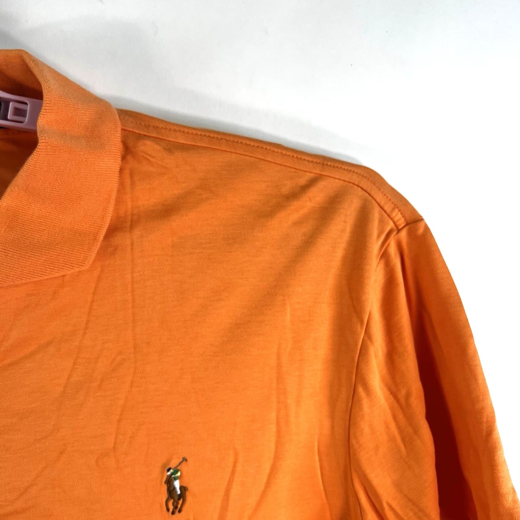 Ralph Lauren Ralph Lauren Pima Interlock Cotton Polo Shirt Mens Size L Short Sleeve Orange Polo Shirt Interlock Cotton Pima Size US L / EU 52-54 / 3 - 2 Thumbnail