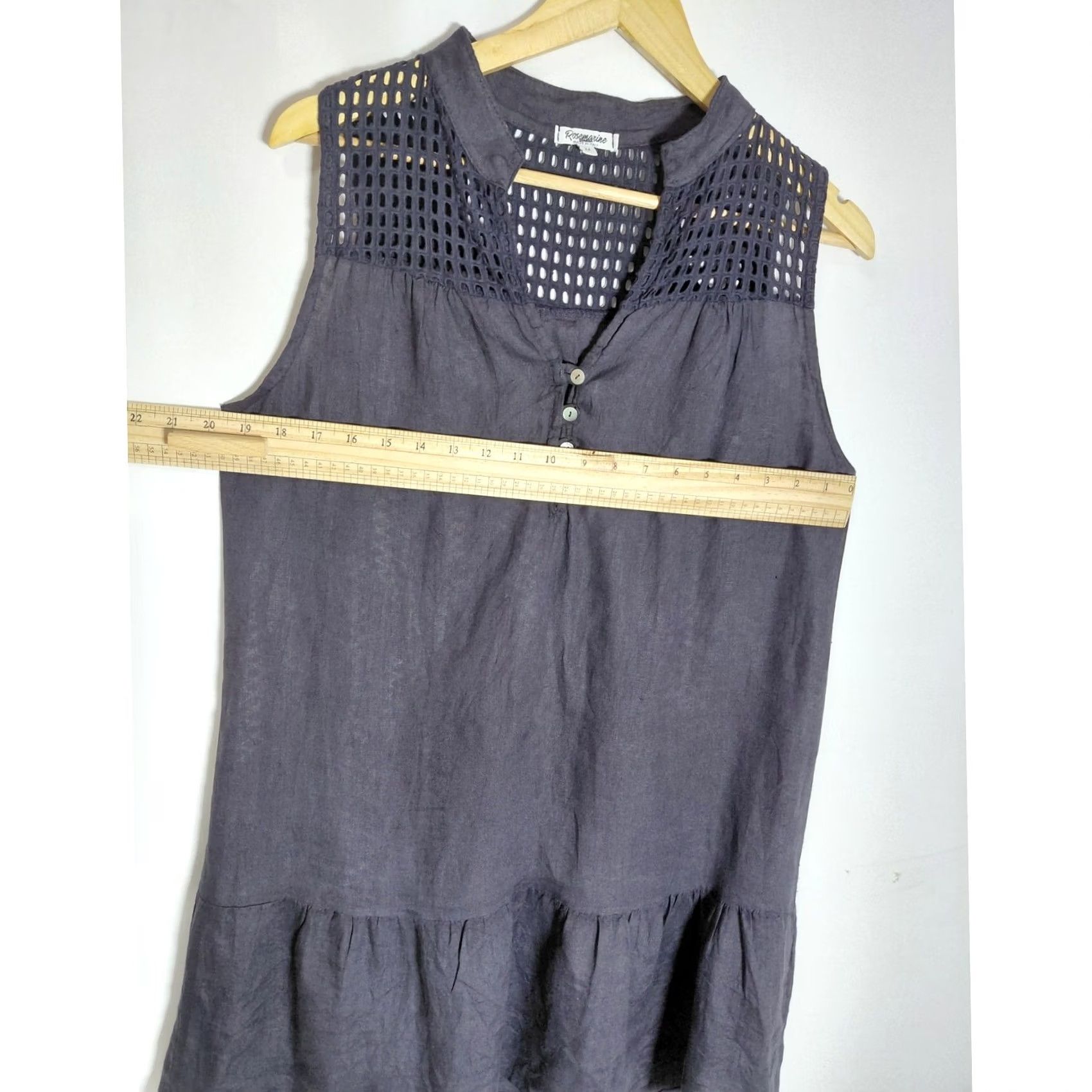 Vintage Rosemarine Dress M Black Sleeveless Collared Solid Women Made in Italy Size M / US 6-8 / IT 42-44 - 4 Thumbnail