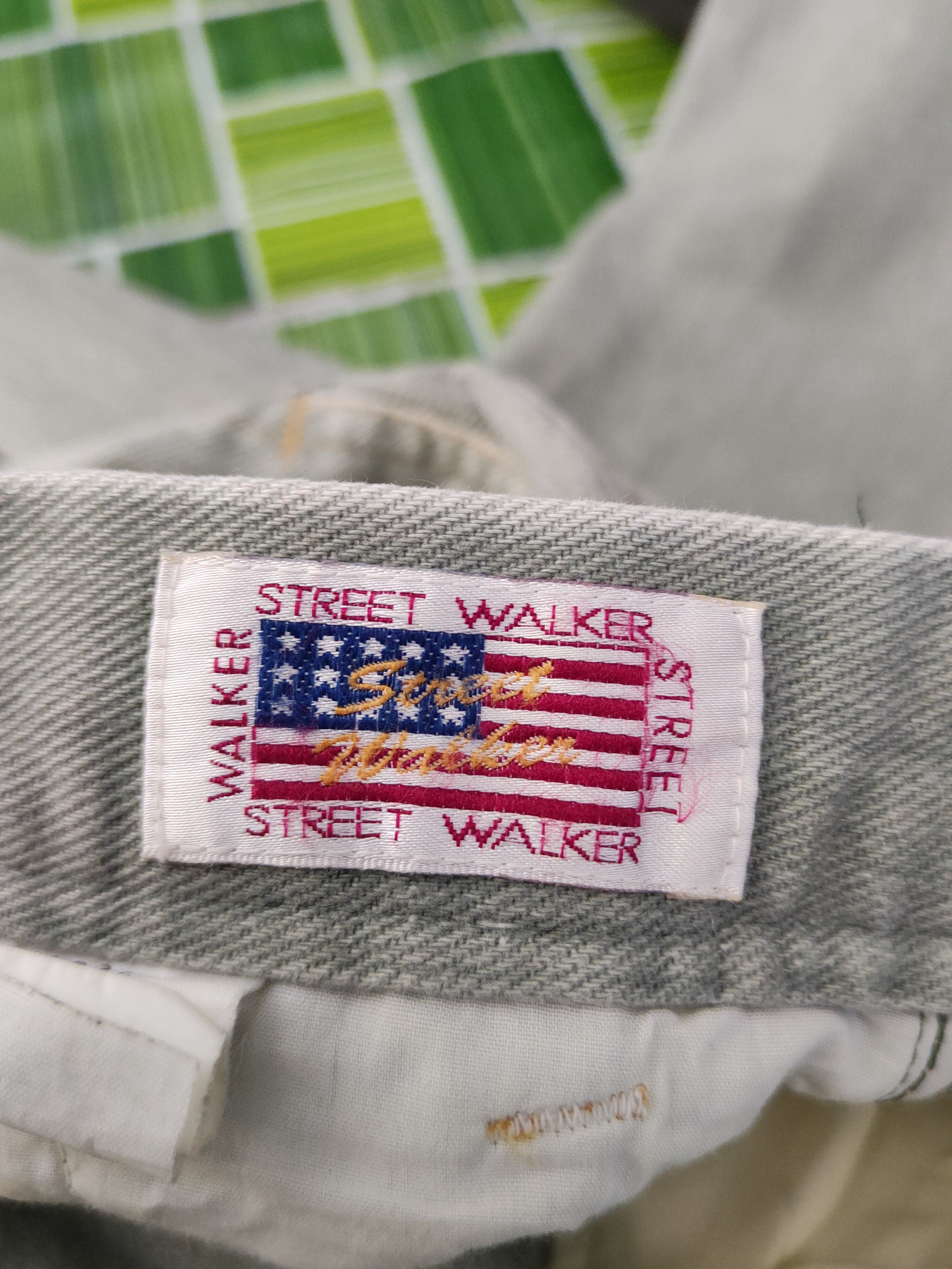 Japanese Brand Street Walker Green Faded Distressed Ripped Jeans #S2507 Size US 30 / EU 46 - 14 Thumbnail